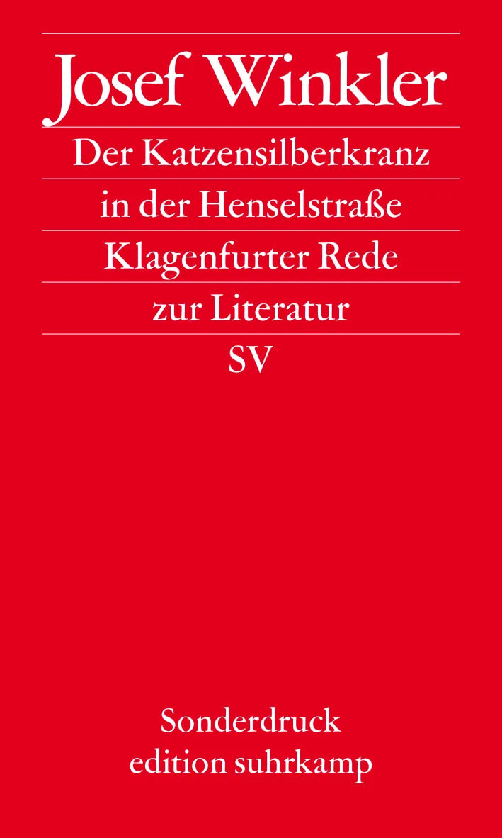 Buchcover von 'Der Katzensilberkranz in der Henselstraße' - Taschenbuch von Josef Winkler
