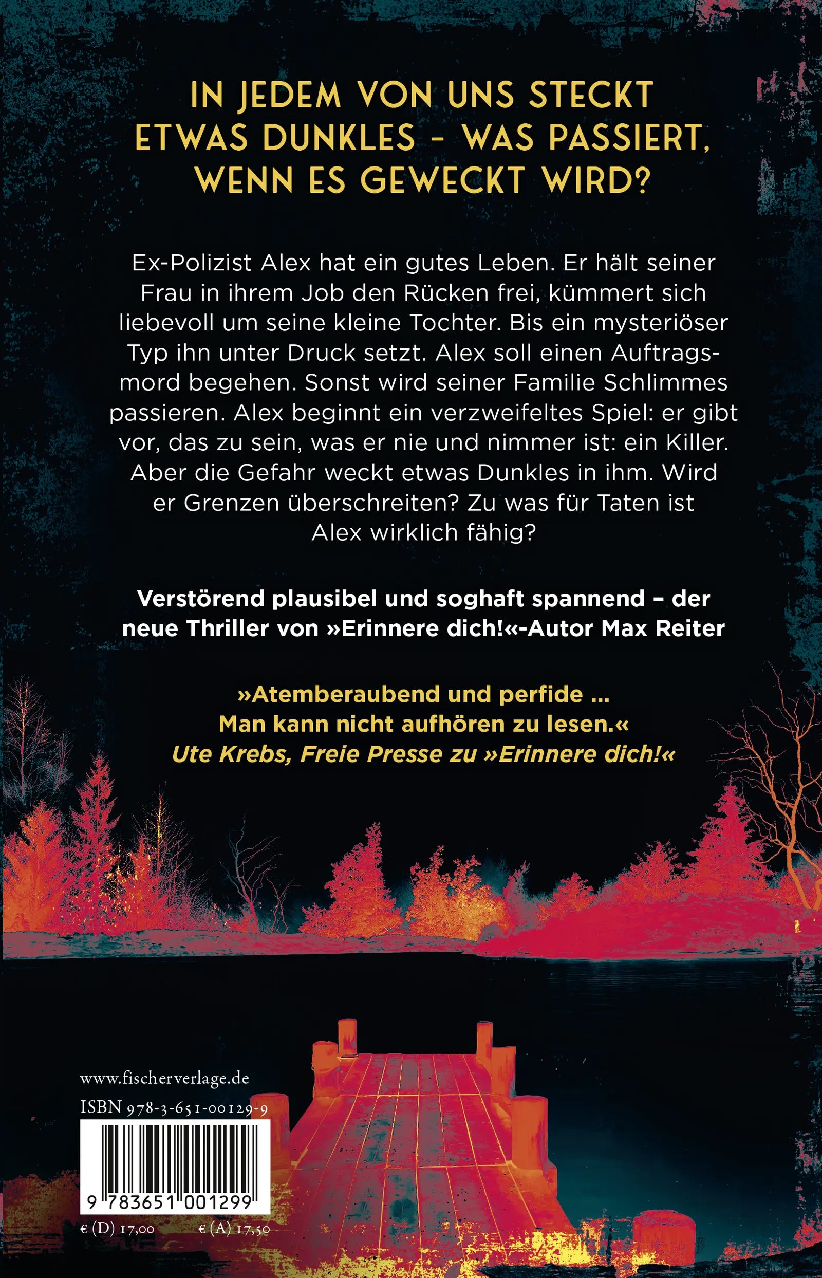 Buchrückseite von 'Der Killer in dir' mit Klappentext - Paperback