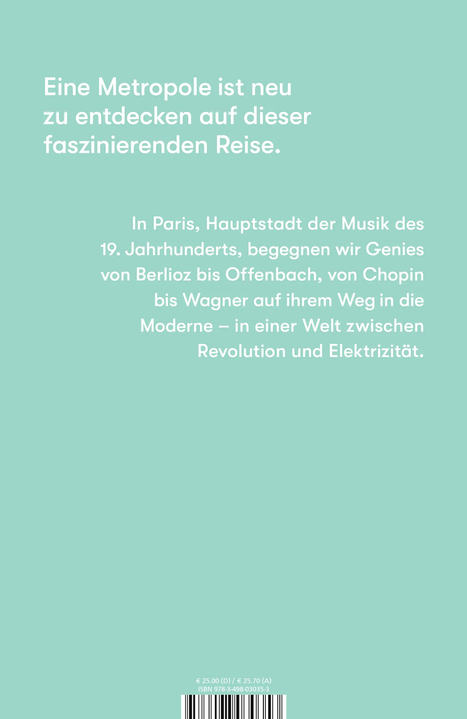 Buchrückseite von 'Der Klang von Paris' mit Klappentext - Gebundene Ausgabe