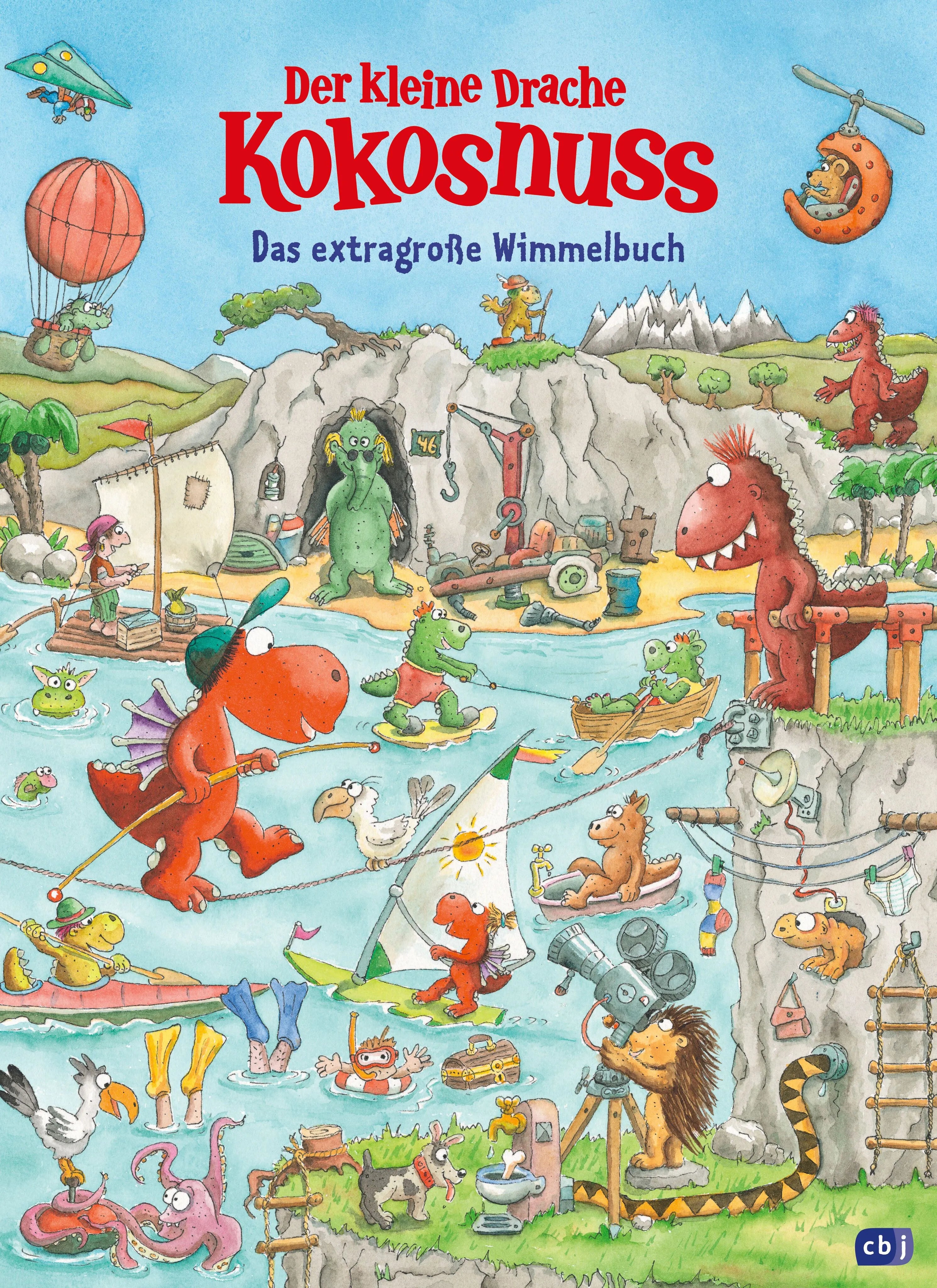 Cover: Der kleine Drache Kokonsnuss – Das extragroße Wimmelbuch (Hardcover) von Ingo Siegner