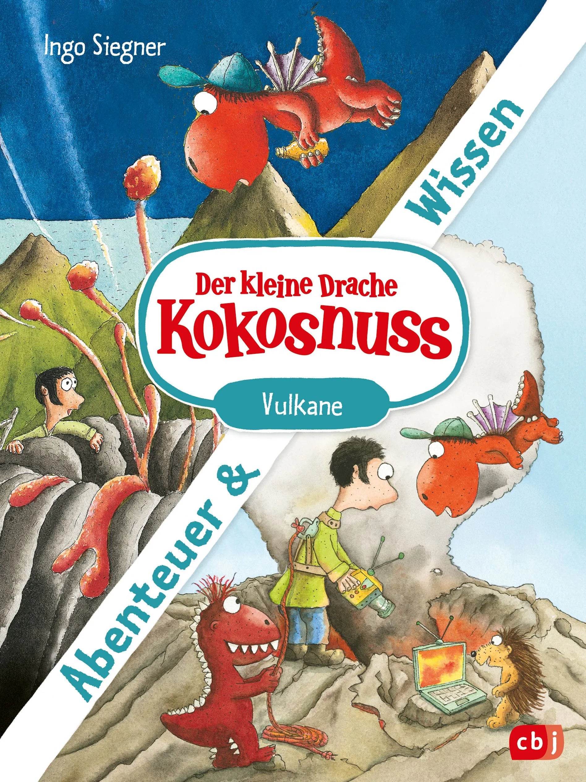Cover: Der kleine Drache Kokosnuss – Abenteuer & Wissen – Vulkane (Hardcover) von Ingo Siegner