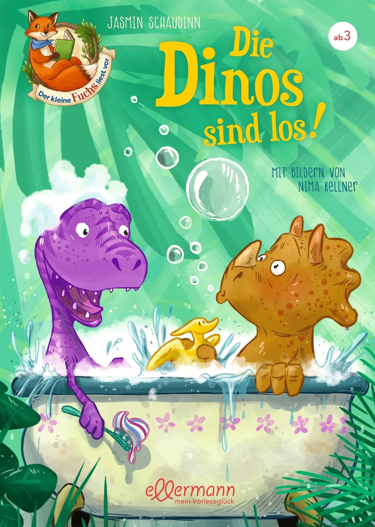 Buchcover von 'Der kleine Fuchs liest vor. Die Dinos sind los!' - Gebundene Ausgabe von Jasmin Schaudinn