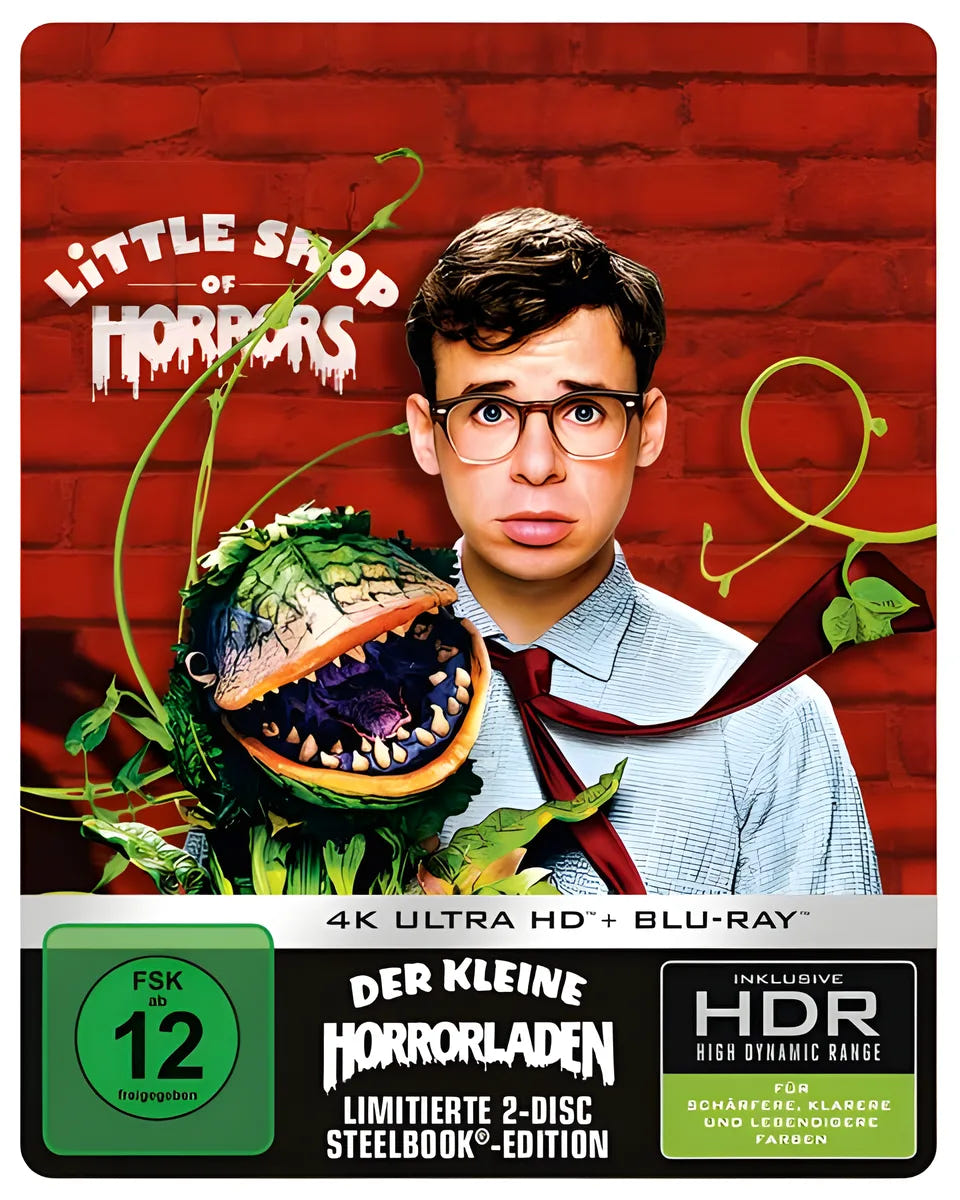 4K UHD Blu-ray-Cover: Der kleine Horrorladen (Steelbook). Regie: Frank Oz