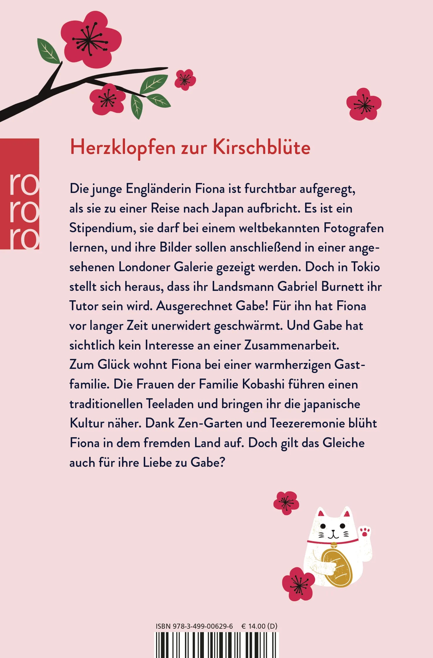 Buchrückseite von 'Der kleine Teeladen in Tokio' mit Klappentext - Taschenbuch