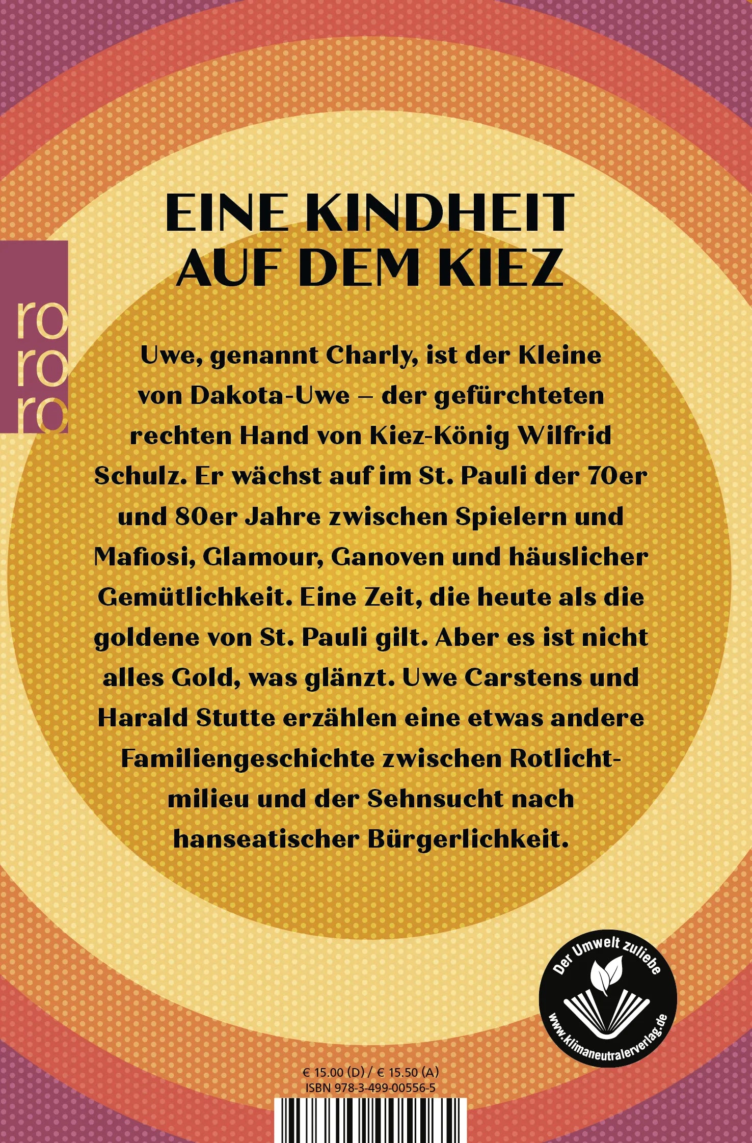 Buchrückseite von 'Der Kleine von Dakota-Uwe' mit Klappentext - Taschenbuch