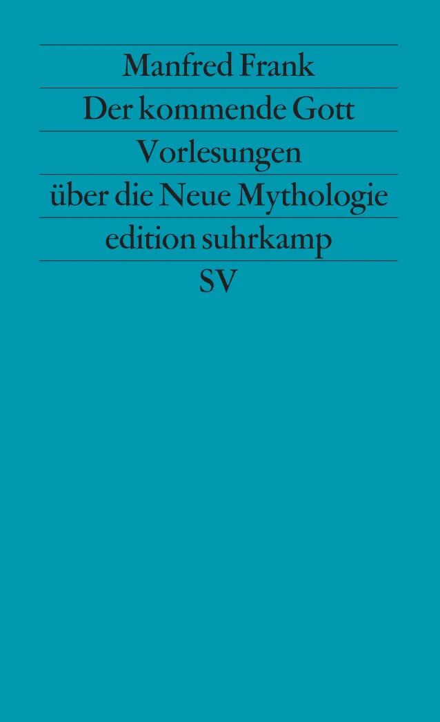 Buchcover von 'Der kommende Gott' - Taschenbuch von Manfred Frank