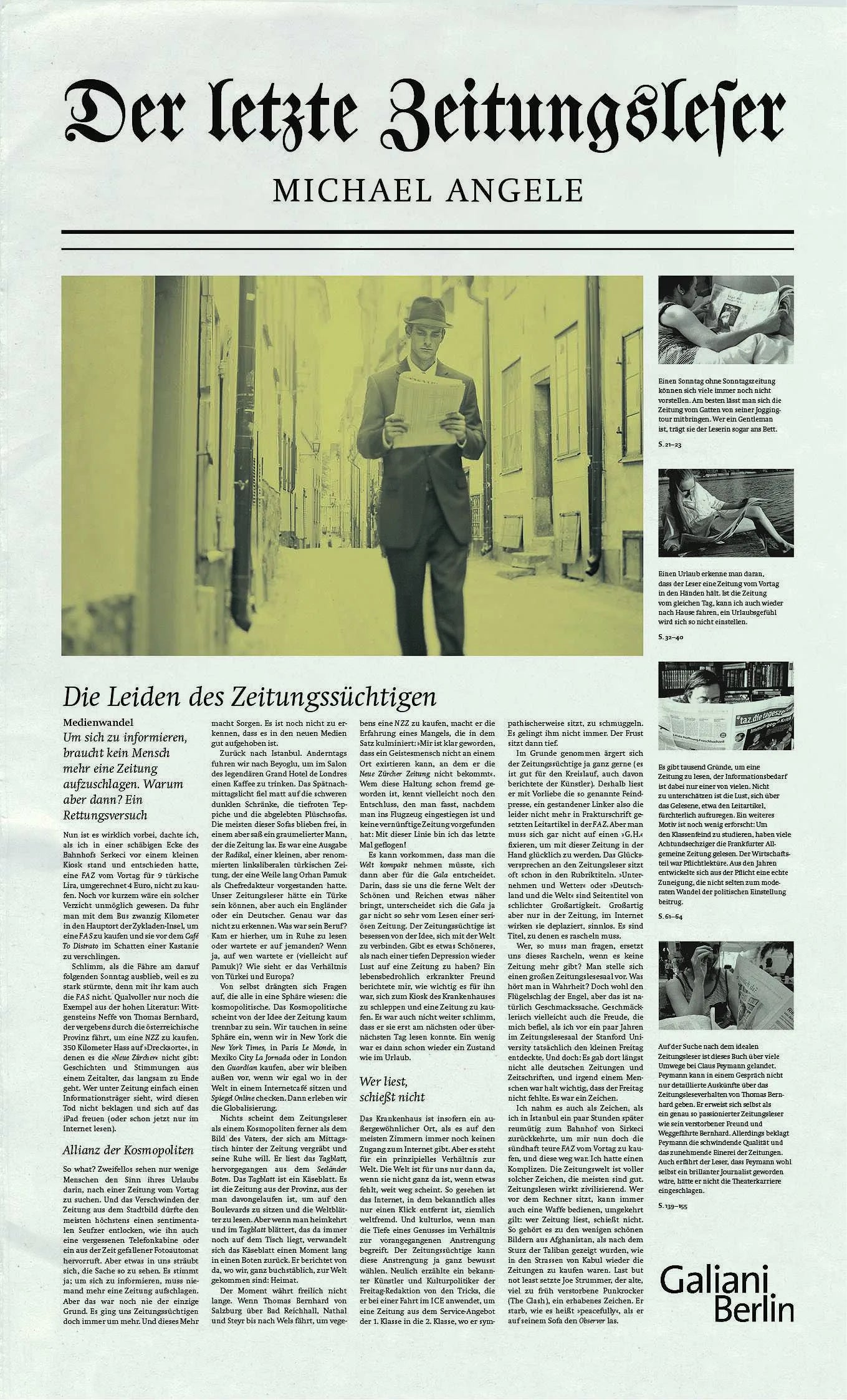 Buchcover von 'Der letzte Zeitungsleser' - Gebundene Ausgabe von Michael Angele