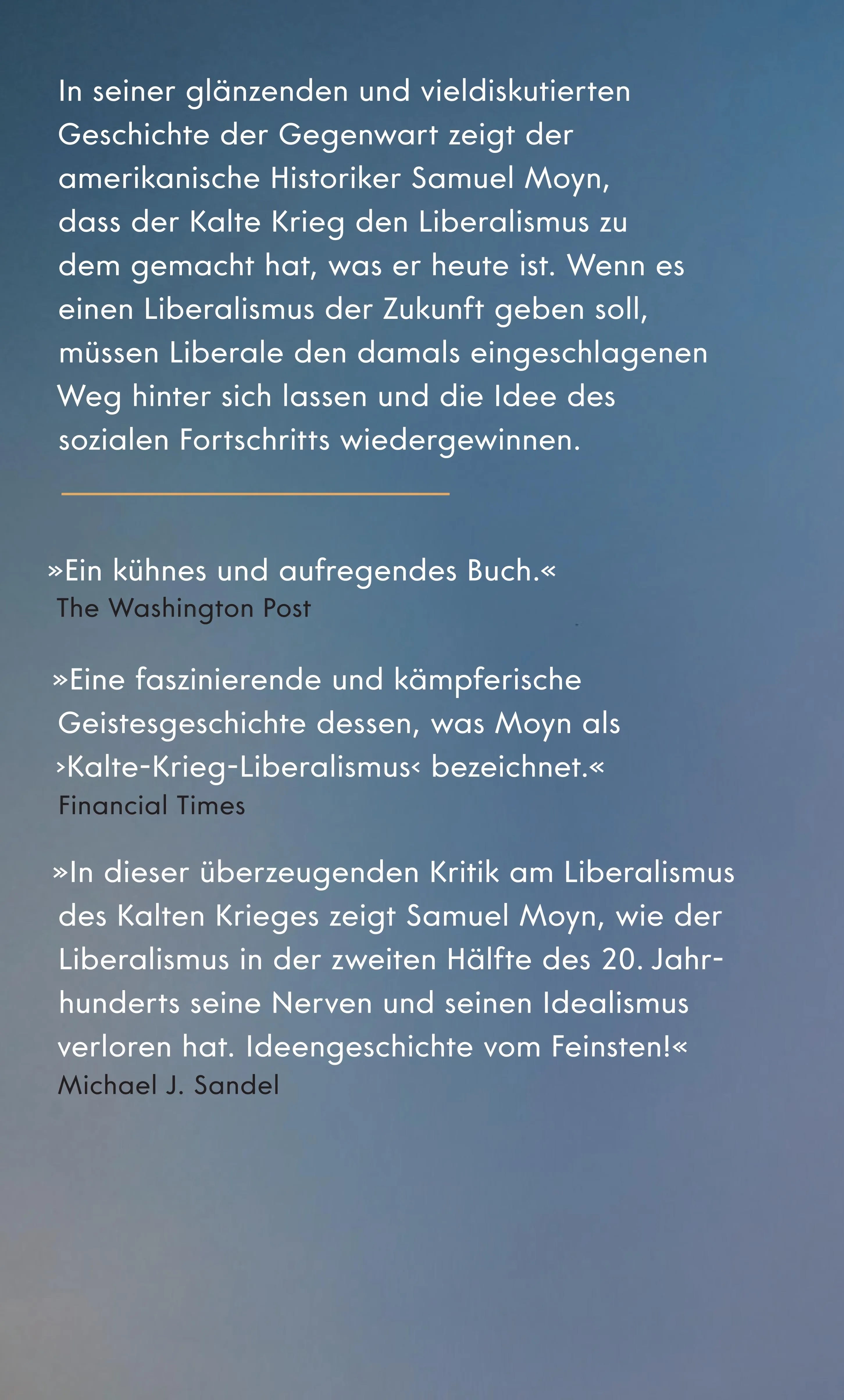 Buchrückseite von 'Der Liberalismus gegen sich selbst' mit Klappentext - Gebundene Ausgabe