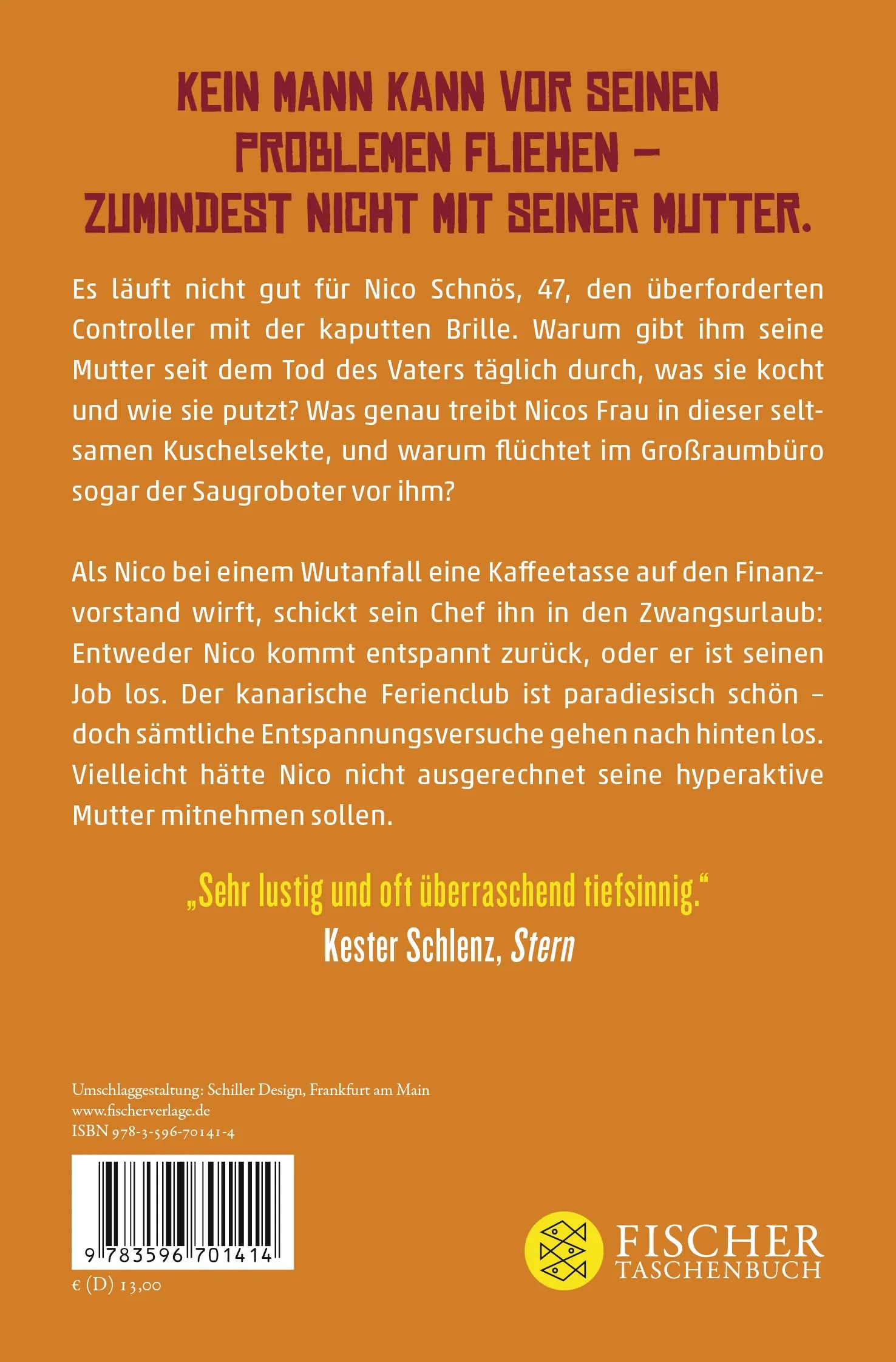 Buchrückseite von 'Der Löwe büllt' mit Klappentext - Taschenbuch