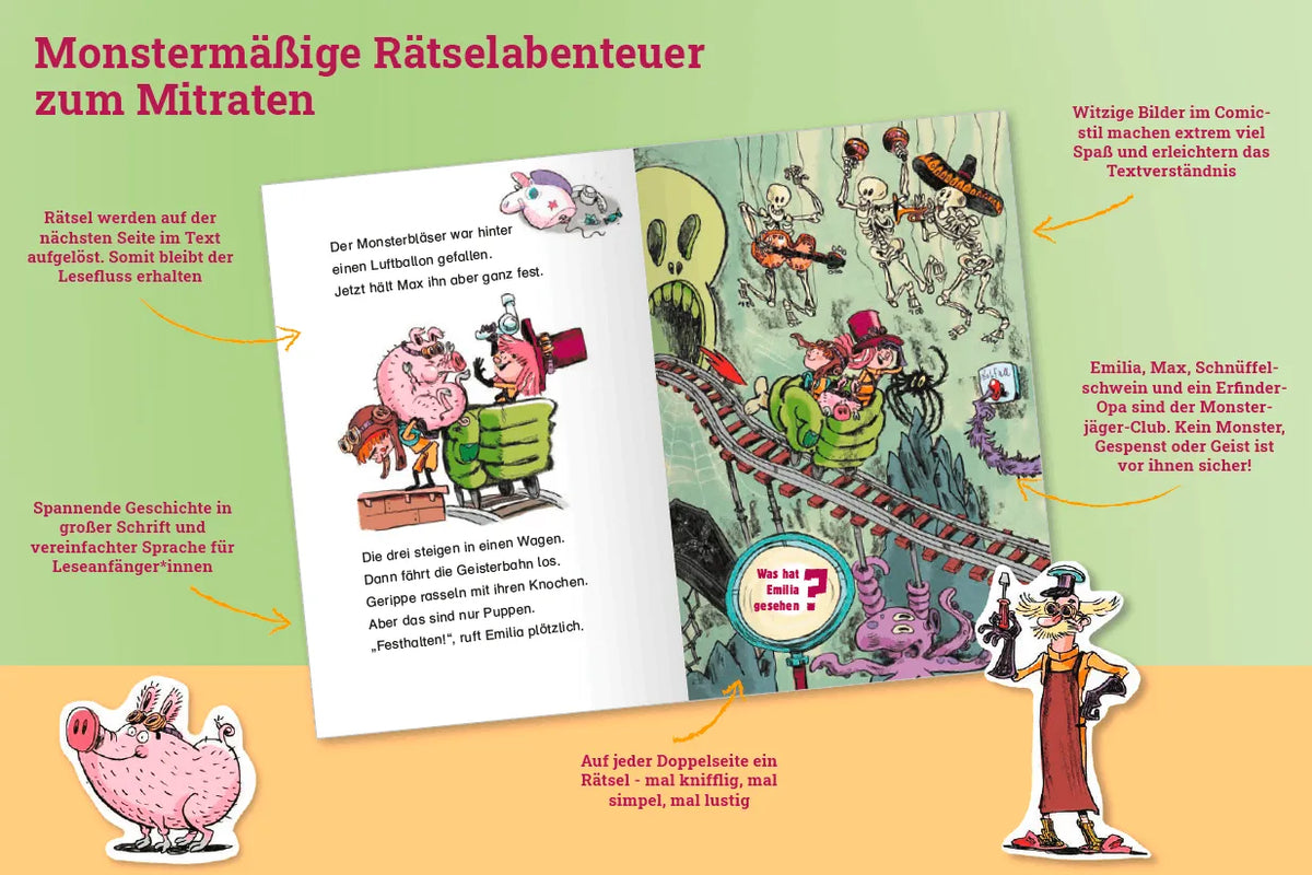 Detailansicht: Der Monsterjäger-Club 1 – Die Geisterbahn von Bad Murks (Hardcover)