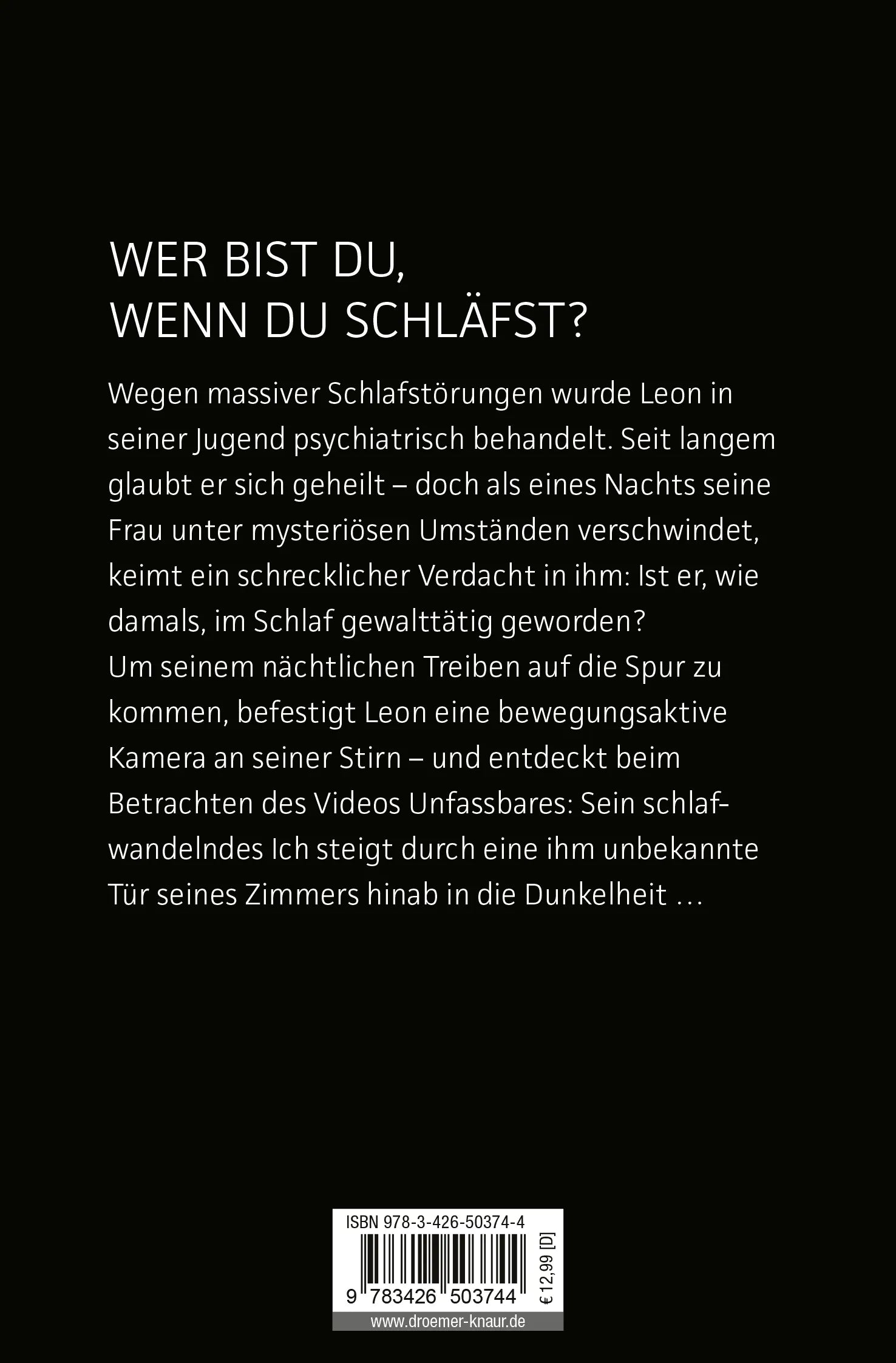 Rückseite: Der Nachtwandler (Taschenbuch)