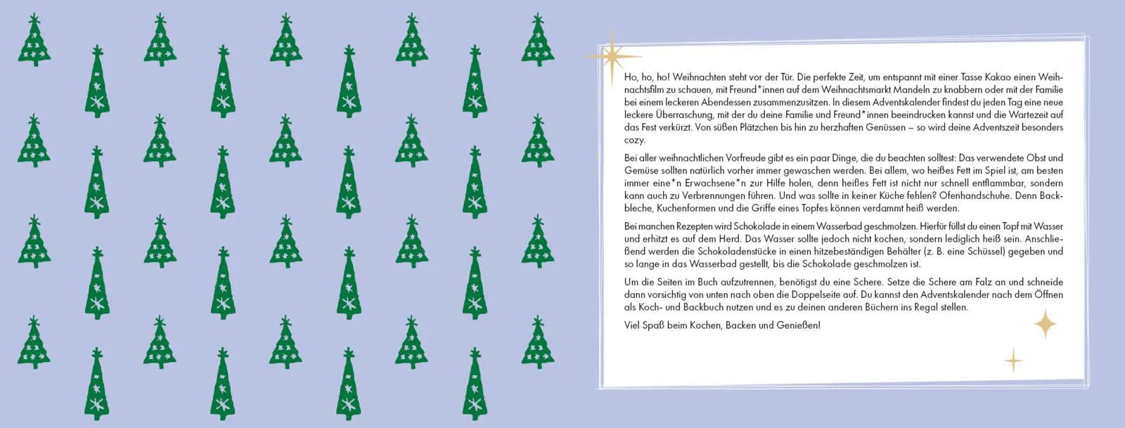 Innenansicht von 'Der Rezept-Adventskalender für Teenies' - Gebundene Ausgabe