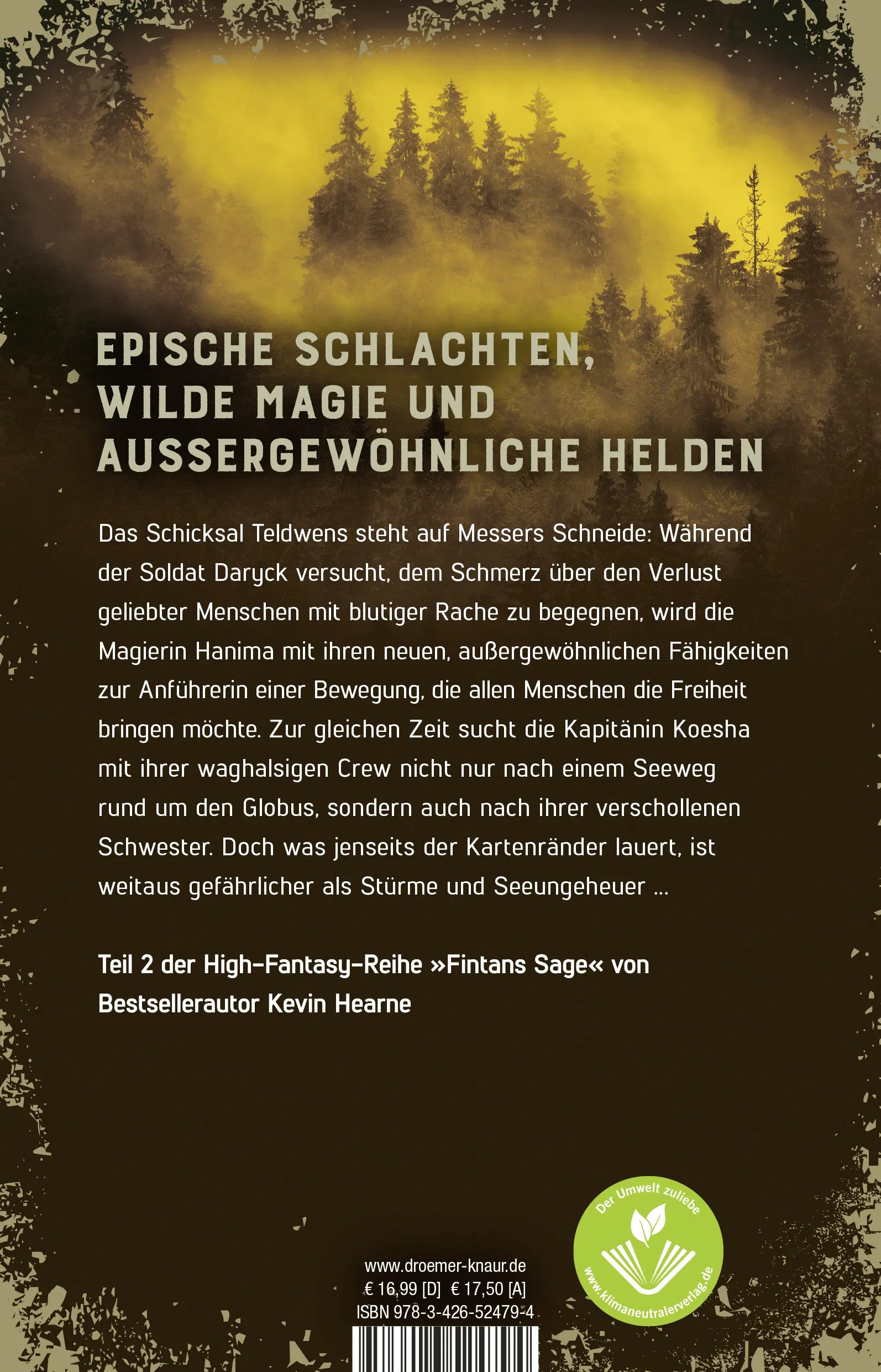 Buchrückseite von 'Der Ruf des Kriegers' mit Klappentext - Paperback
