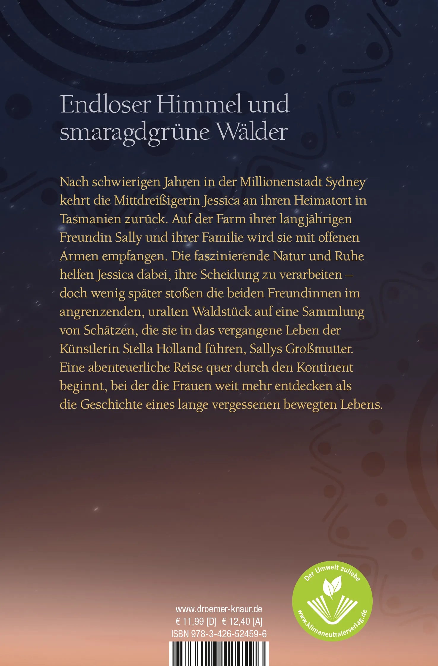 Buchrückseite von 'Der Ruf des Nachtvogels' mit Klappentext - Taschenbuch