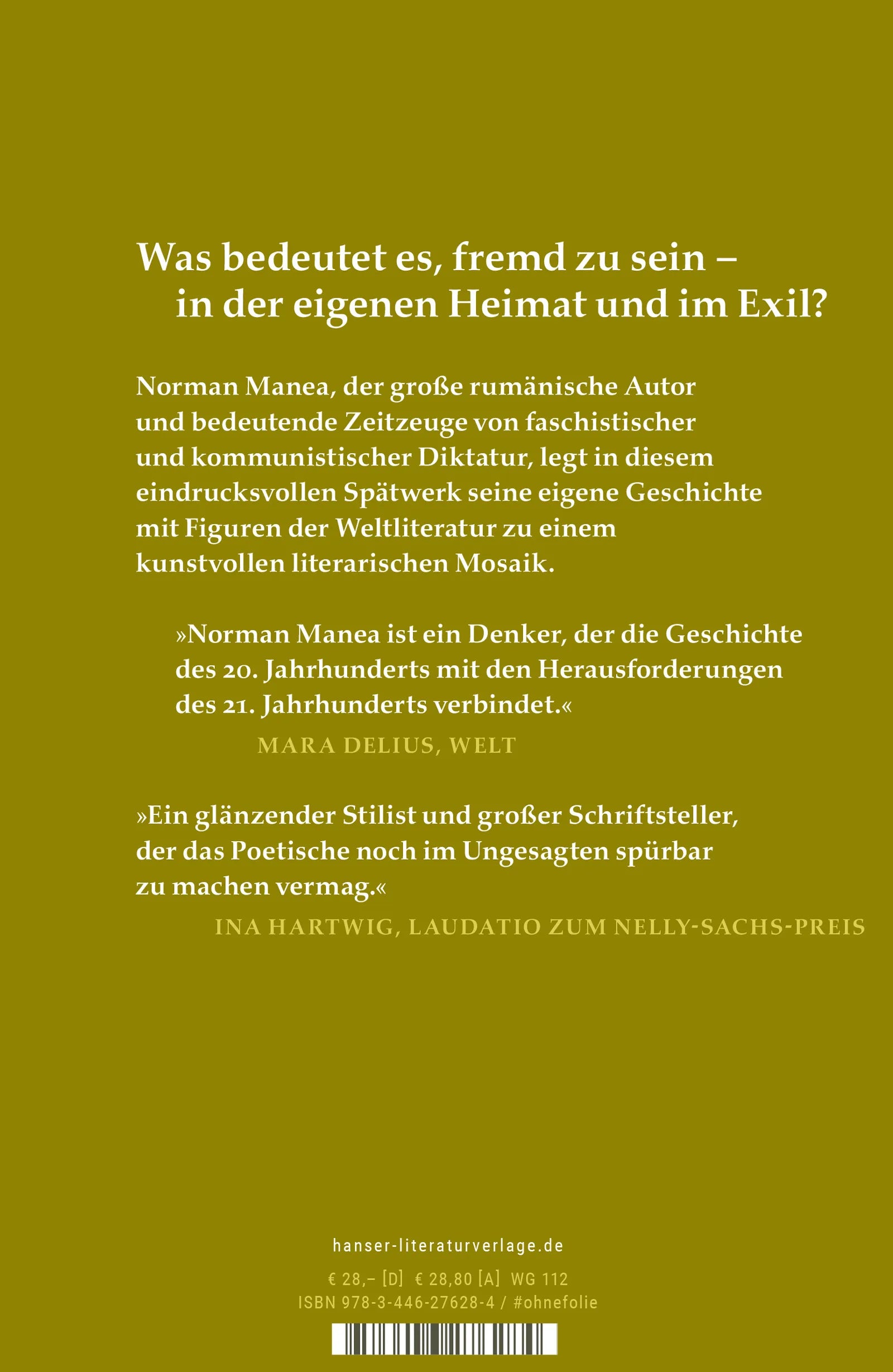 Norman Manea - Der Schatten im Exil
