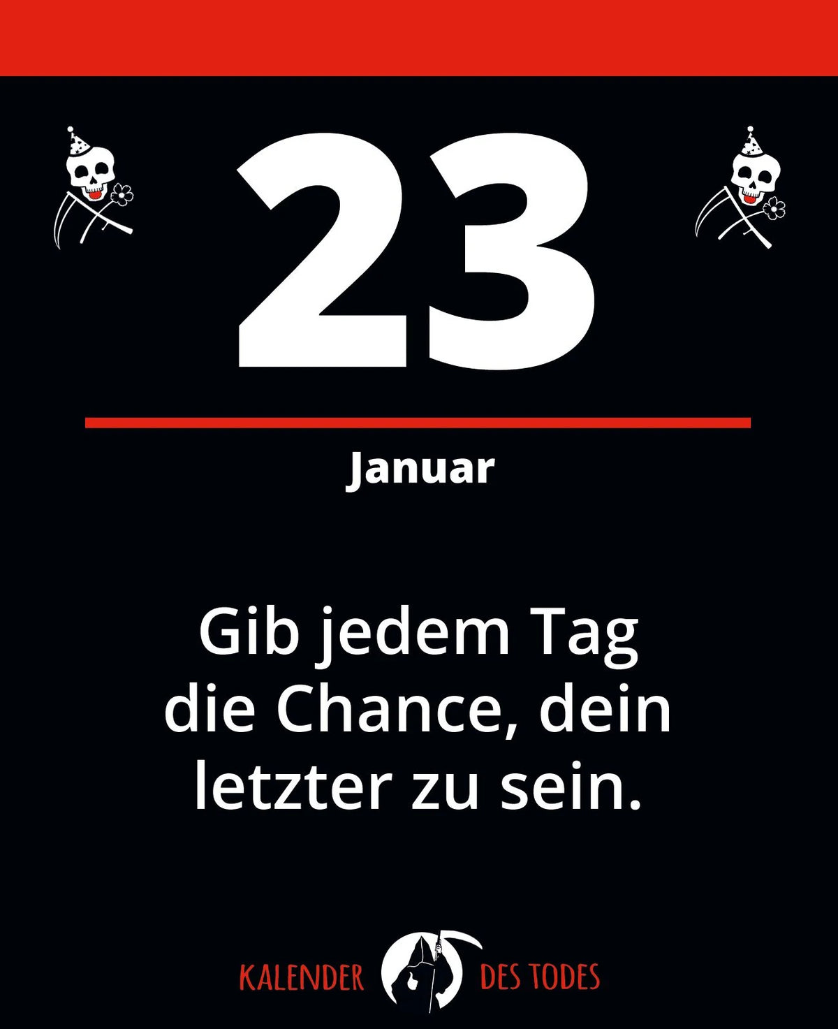 Der schwarze Kalender – Ansicht