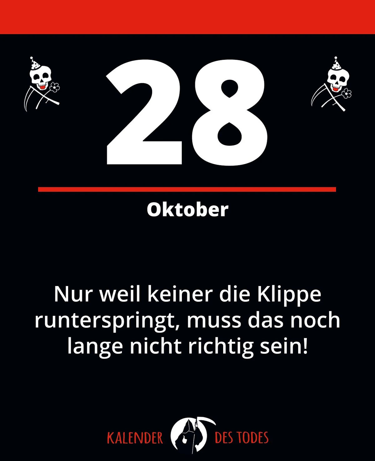 Der schwarze Kalender – Ansicht