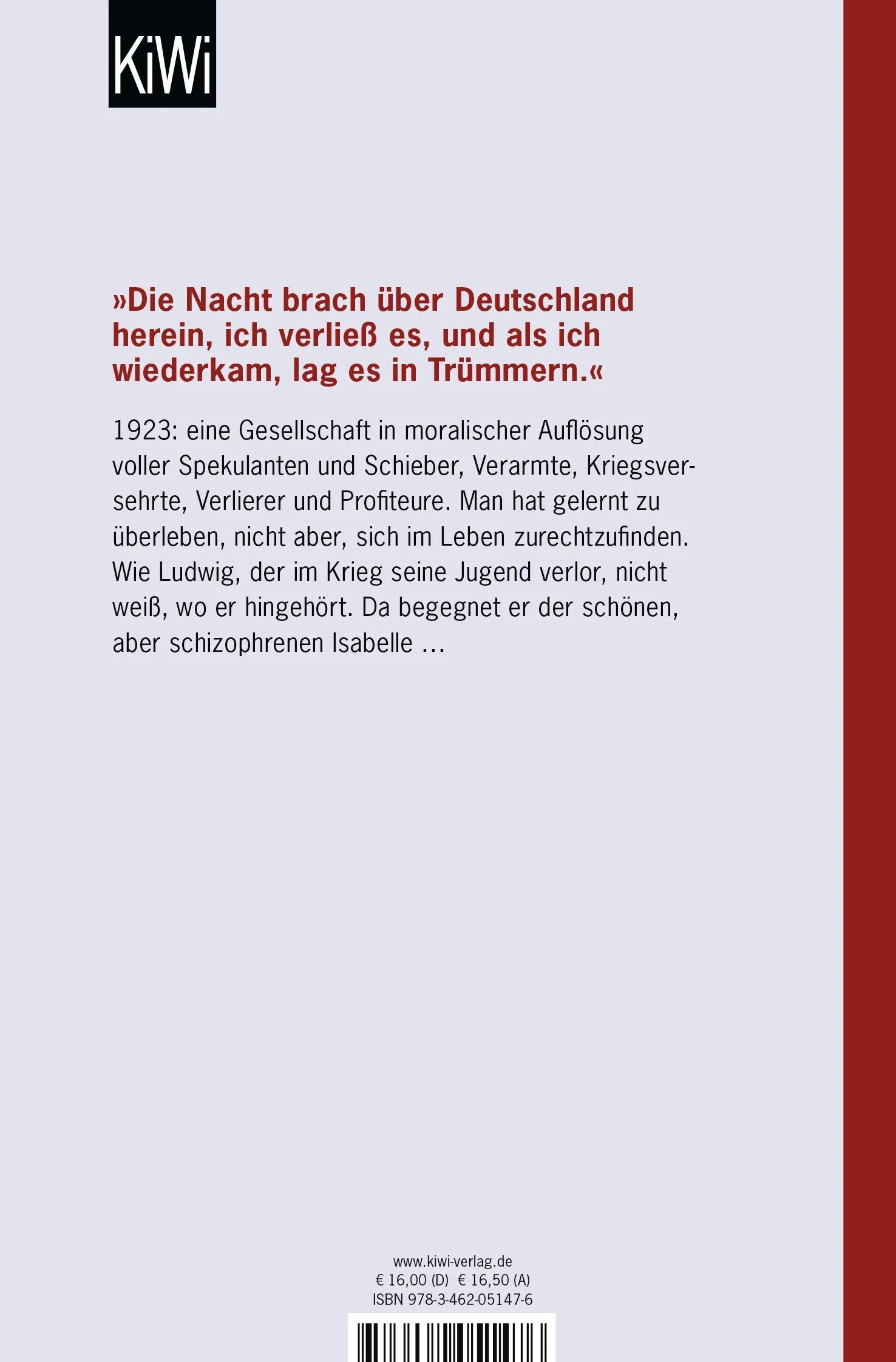Buchrückseite von 'Der schwarze Obelisk' mit Klappentext - Taschenbuch