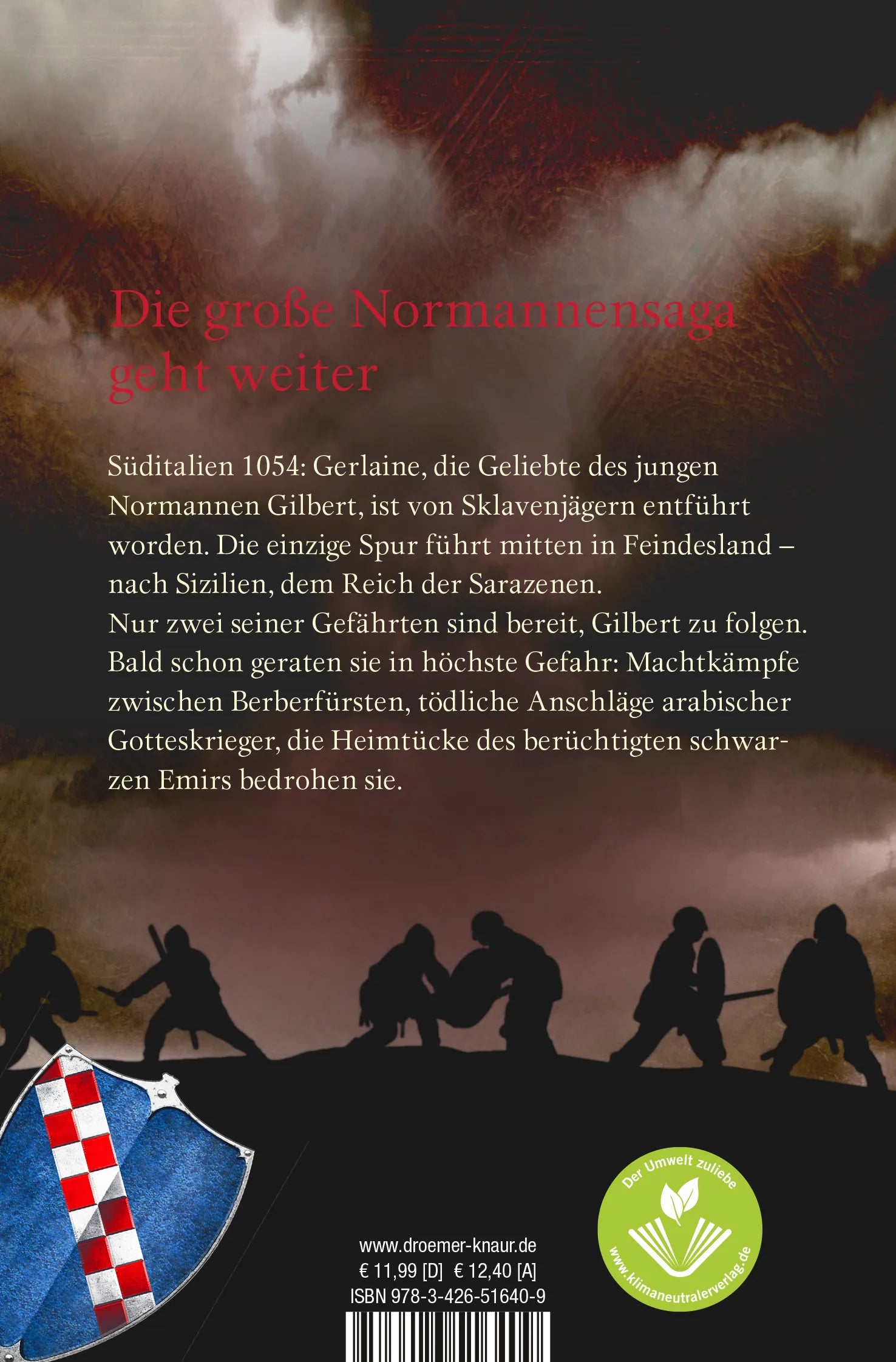 Buchrückseite von 'Der Schwur des Normannen' mit Klappentext - Taschenbuch