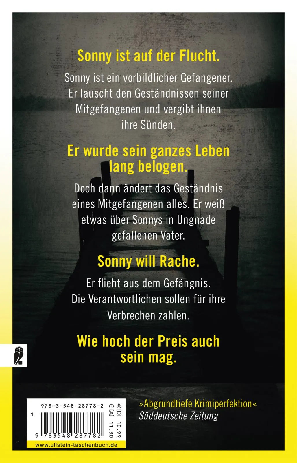 Buchrückseite von 'Der Sohn' mit Klappentext - Taschenbuch