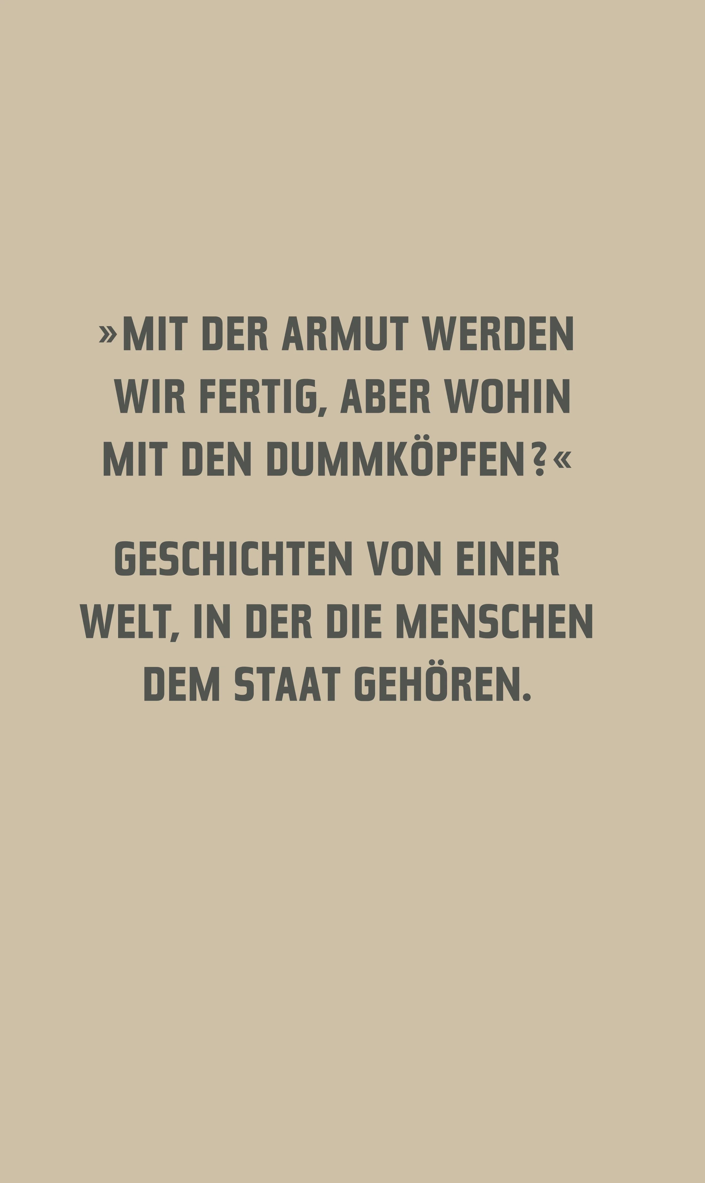 Buchrückseite von 'Der Staatsbewohner' mit Klappentext - Gebundene Ausgabe
