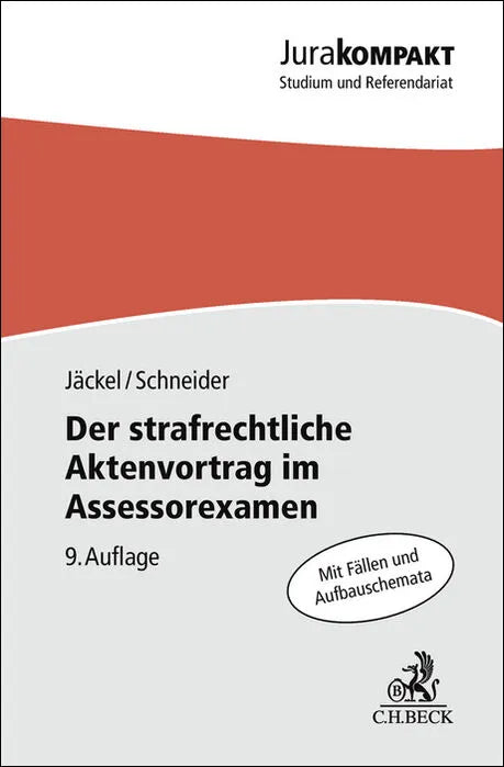 Buchcover von 'Der strafrechtliche Aktenvortrag im Assessorexamen' - Taschenbuch von Holger Jäckel