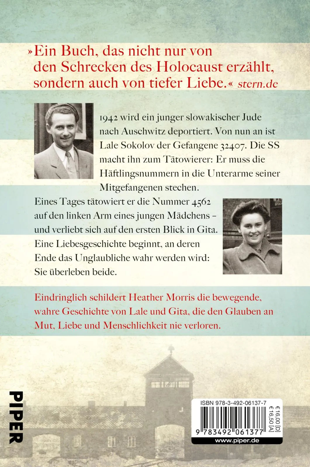 Rückseite: Der Tätowierer von Auschwitz (Paperback)
