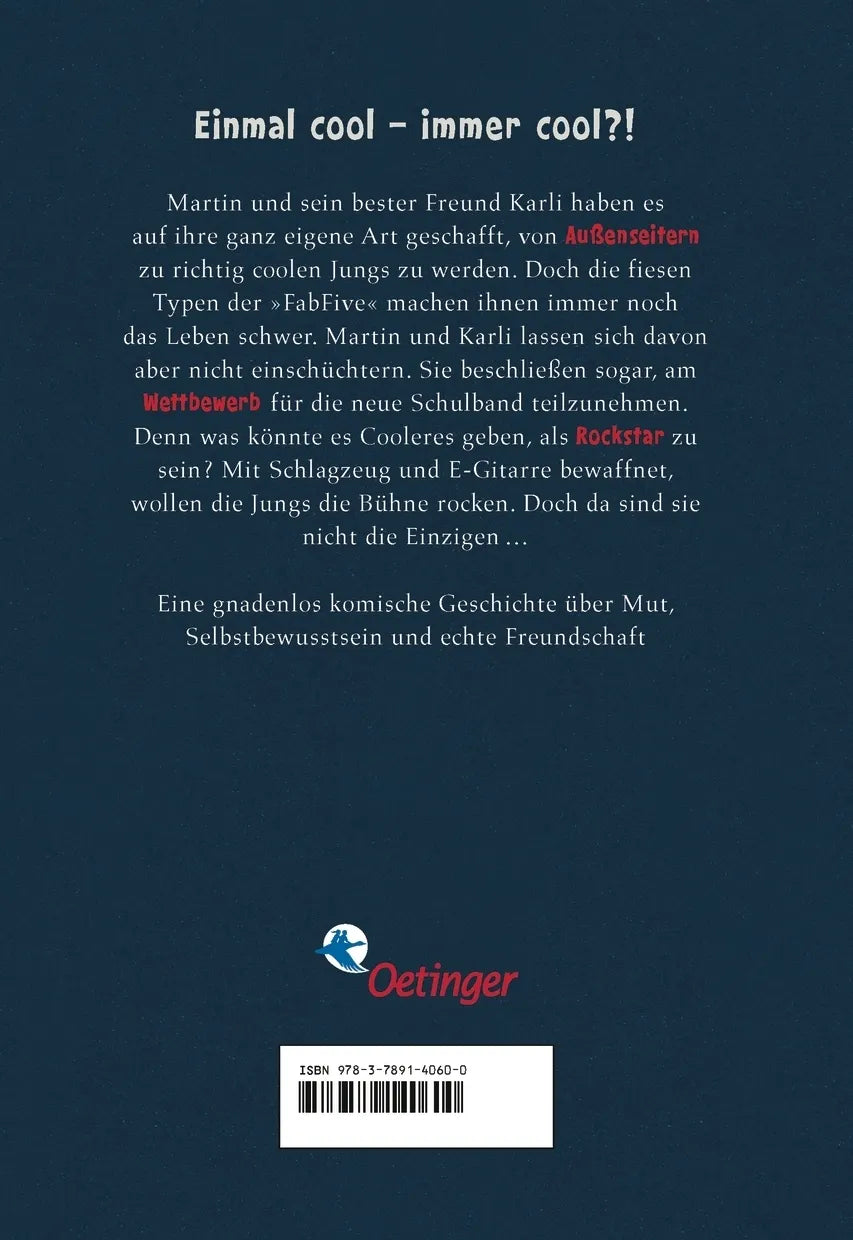 Buchrückseite von 'Der Tag, an dem ich cool wurde 2. Die Nacht, in der ich supercool wurde' mit Klappentext - Gebundene Ausgabe