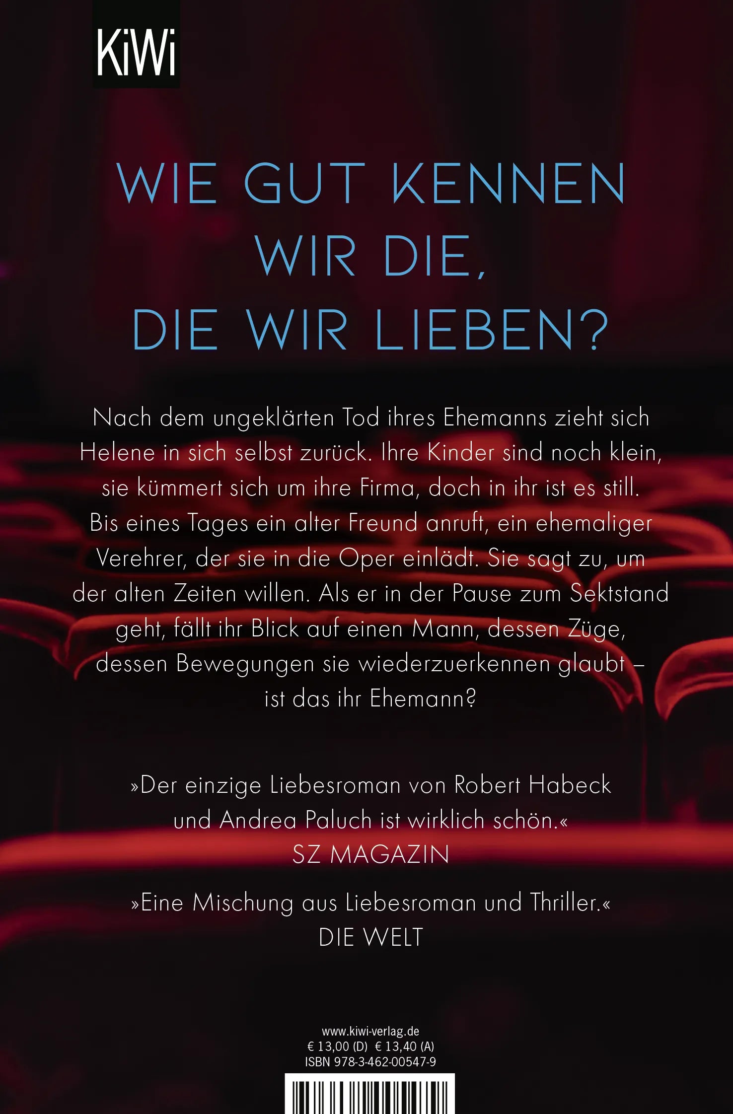 Buchrückseite von 'Der Tag, an dem ich meinen toten Mann traf' mit Klappentext - Taschenbuch