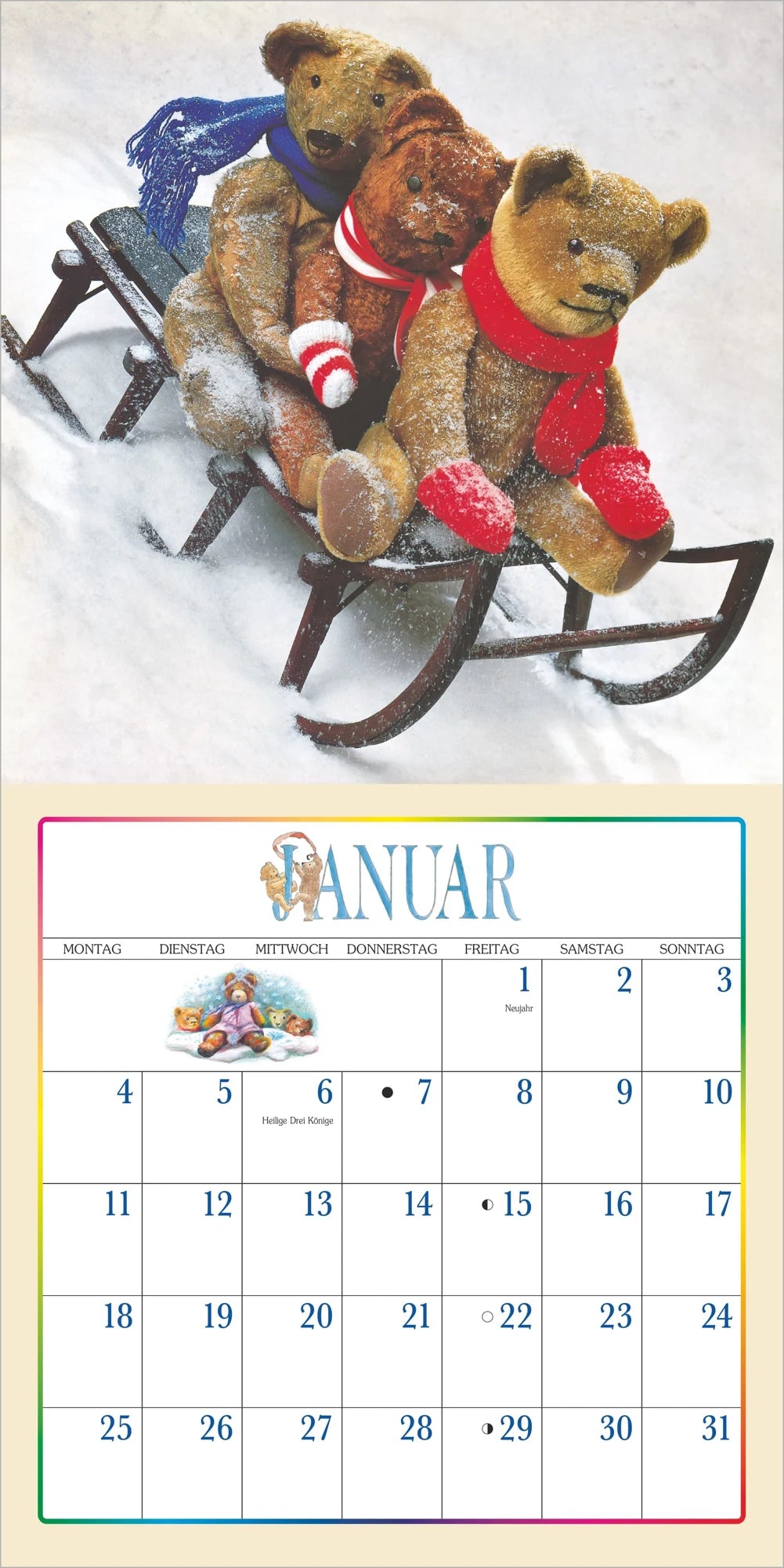 Der Teddybär Kalender 2027 – Ansicht