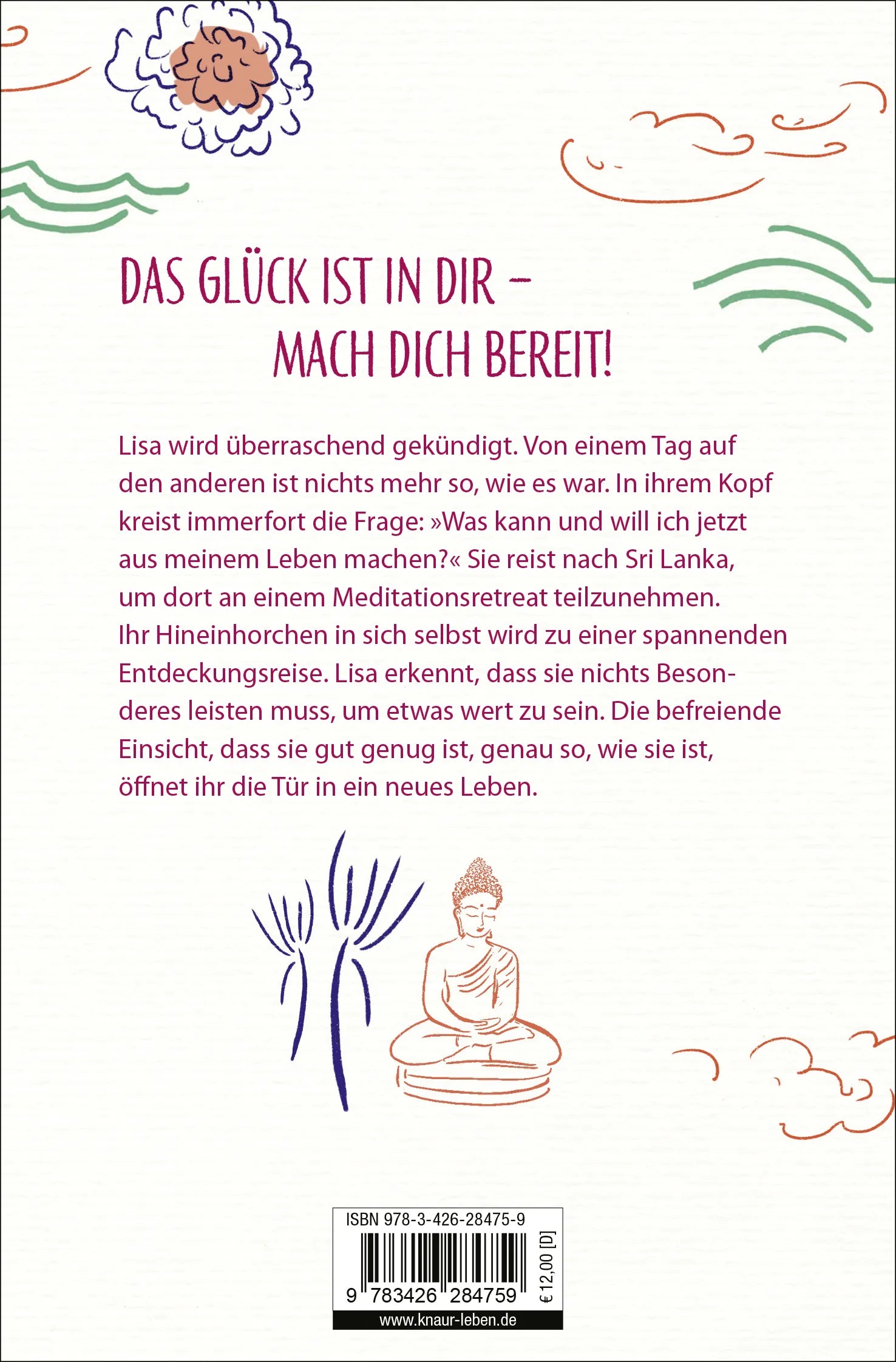 Buchrückseite von 'Der Tempel in den Bergen und das Geheimnis der Selbstliebe' mit Klappentext - Taschenbuch