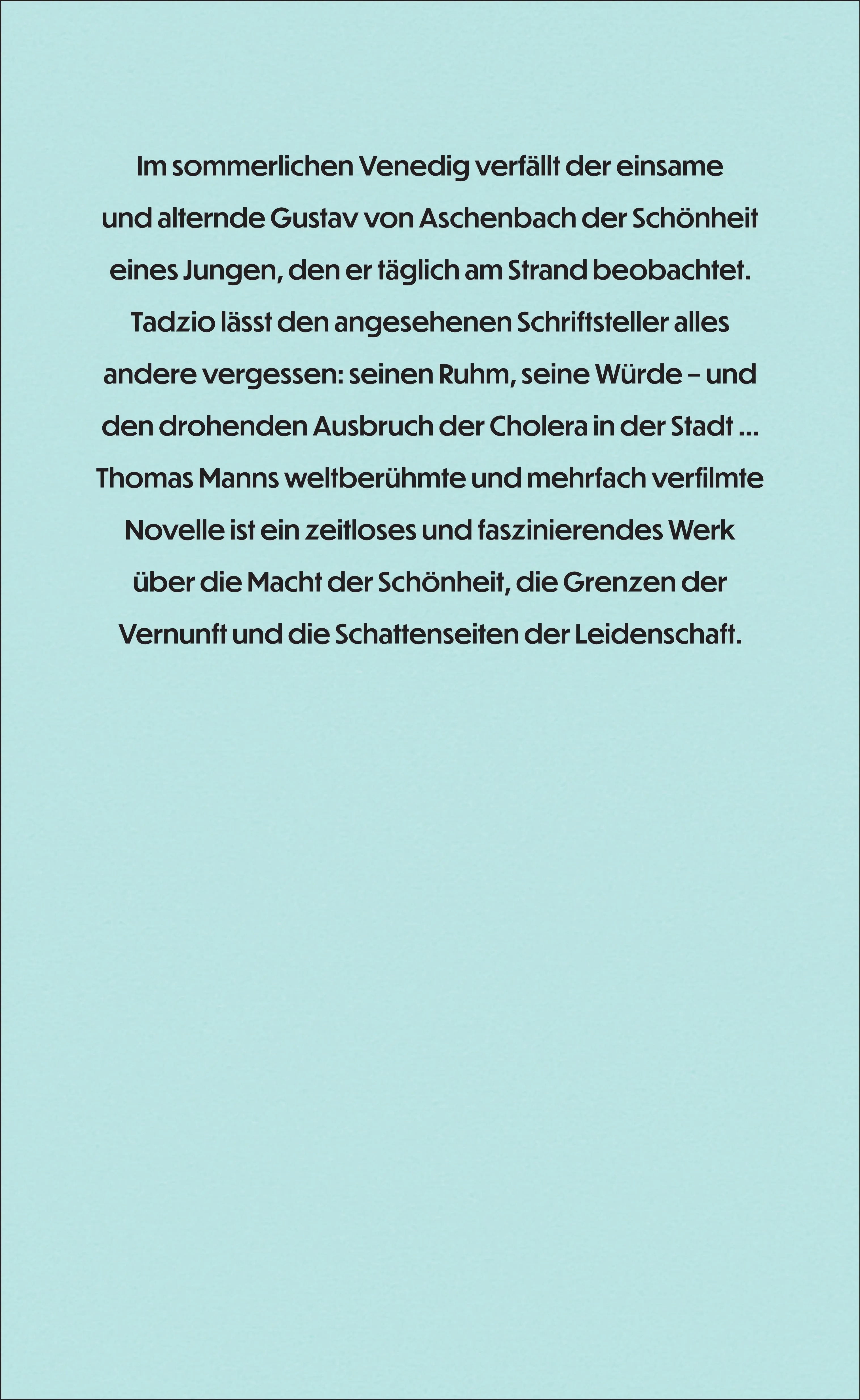 Rückseite: Der Tod in Venedig (Hardcover)