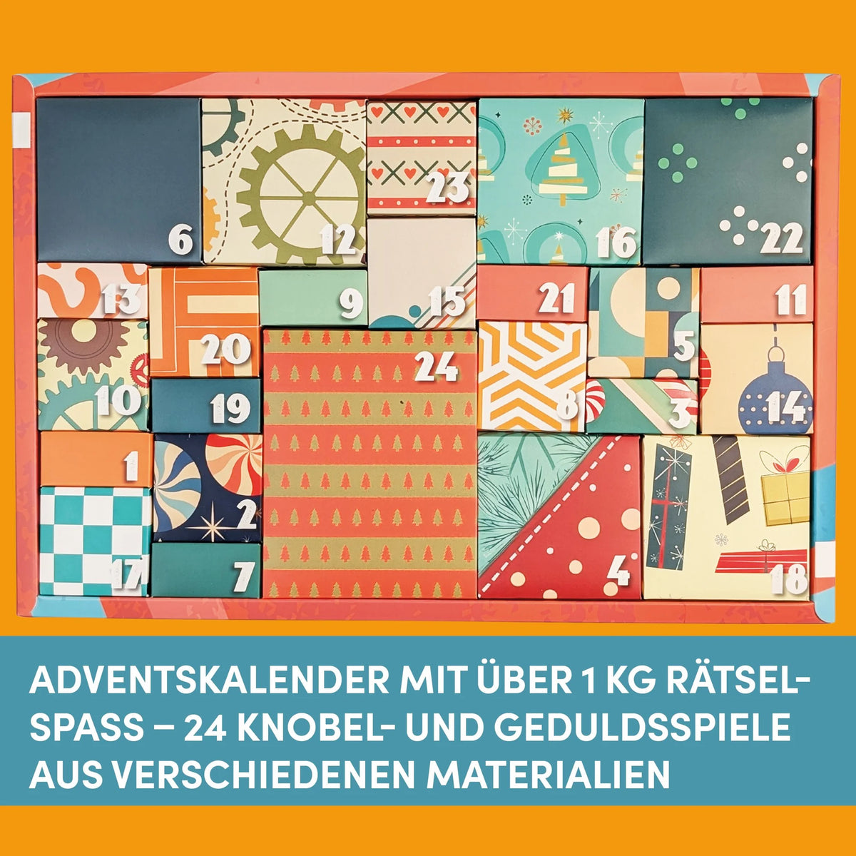 Der ultimative Knobelspiel-Adventskalender – Die besten IQ-Puzzles und Geduldsspiele für 24 Tage – Ansicht