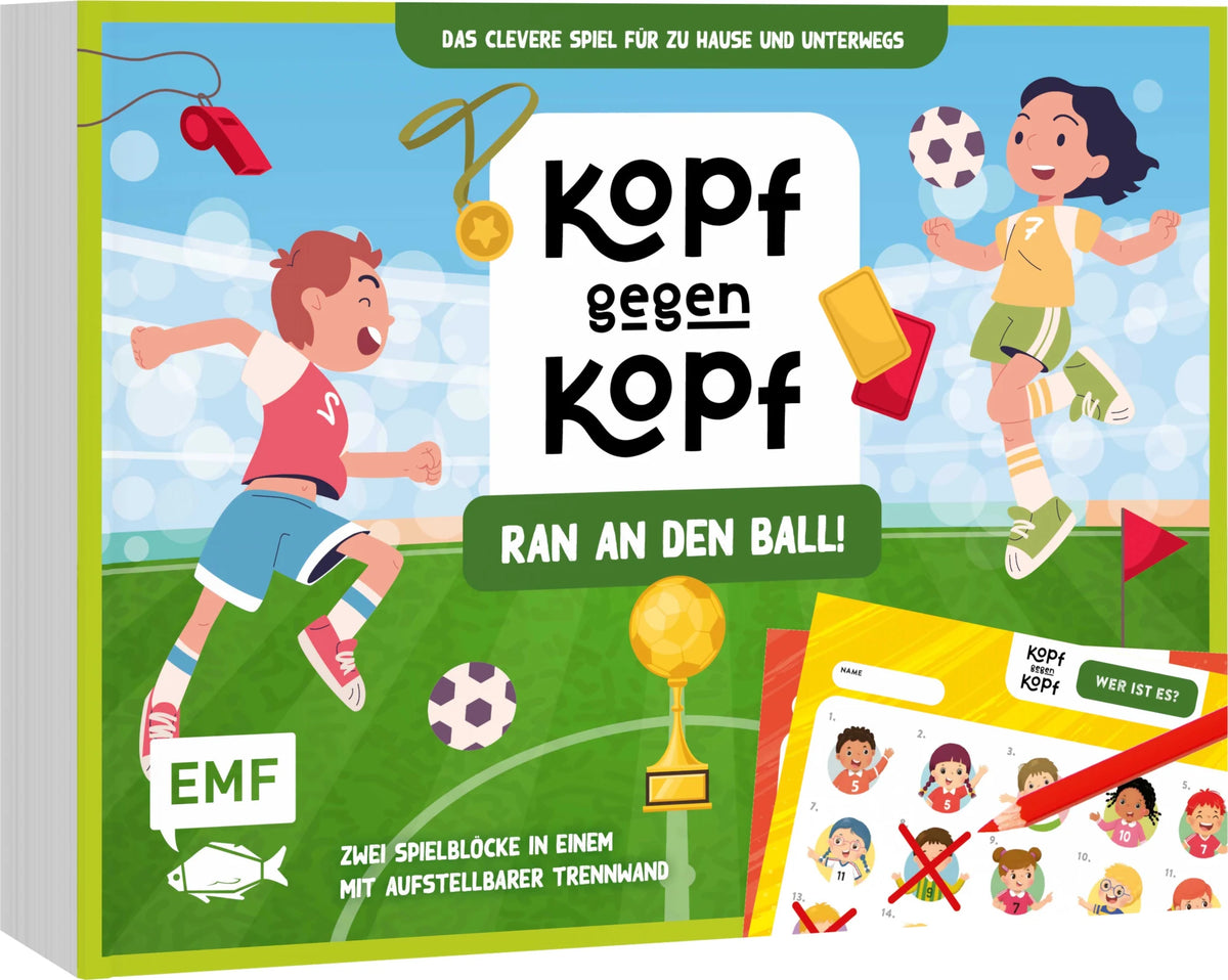 Gesellschaftsspiel: Der ultimative Spielblock: Kopf gegen Kopf – Fußball: Ran an den Ball!