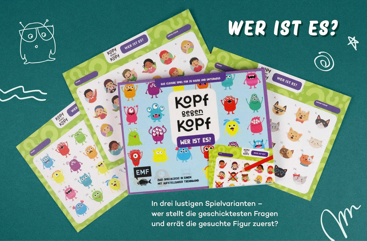 Der ultimative Spielblock: Kopf gegen Kopf – Wer ist es? – Ansicht
