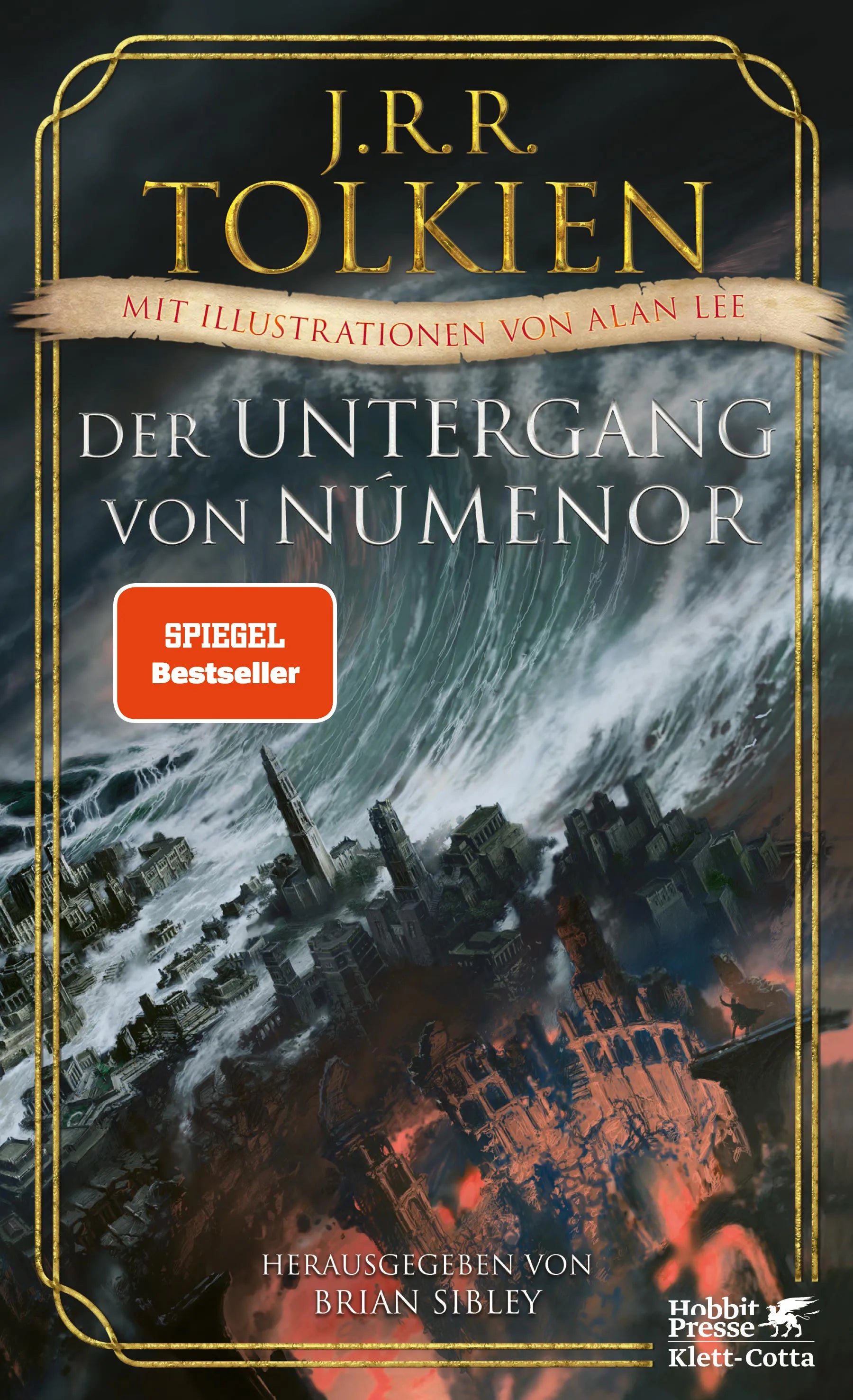 Buchcover von 'Der Untergang von Númenor und andere Geschichten aus dem Zweiten Zeitalter von Mittelerde' - Gebundene Ausgabe von J.R.R. Tolkien
