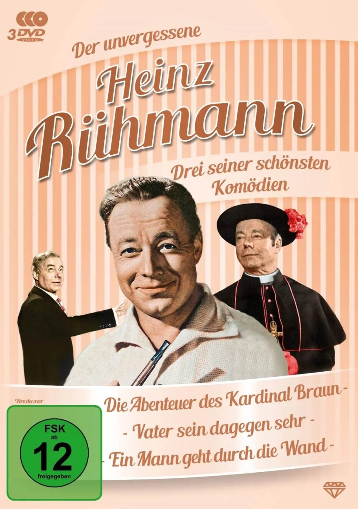 DVD-Cover: Der unvergessene Heinz Rühmann - Drei seiner schönsten Komödien. Regie: Kurt Meisel