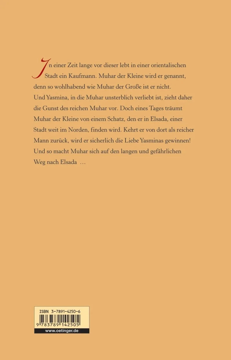Buchrückseite von 'Der verborgene Schatz' mit Klappentext - Gebundene Ausgabe