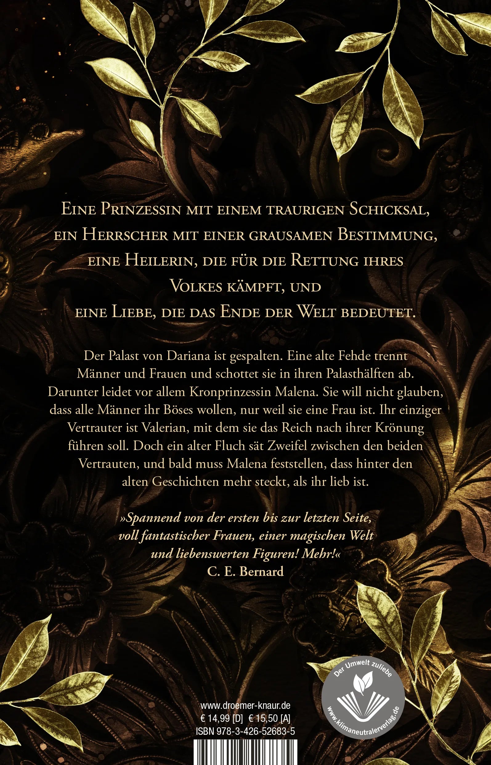 Buchrückseite von 'Der verbotene Wunsch' mit Klappentext - Paperback