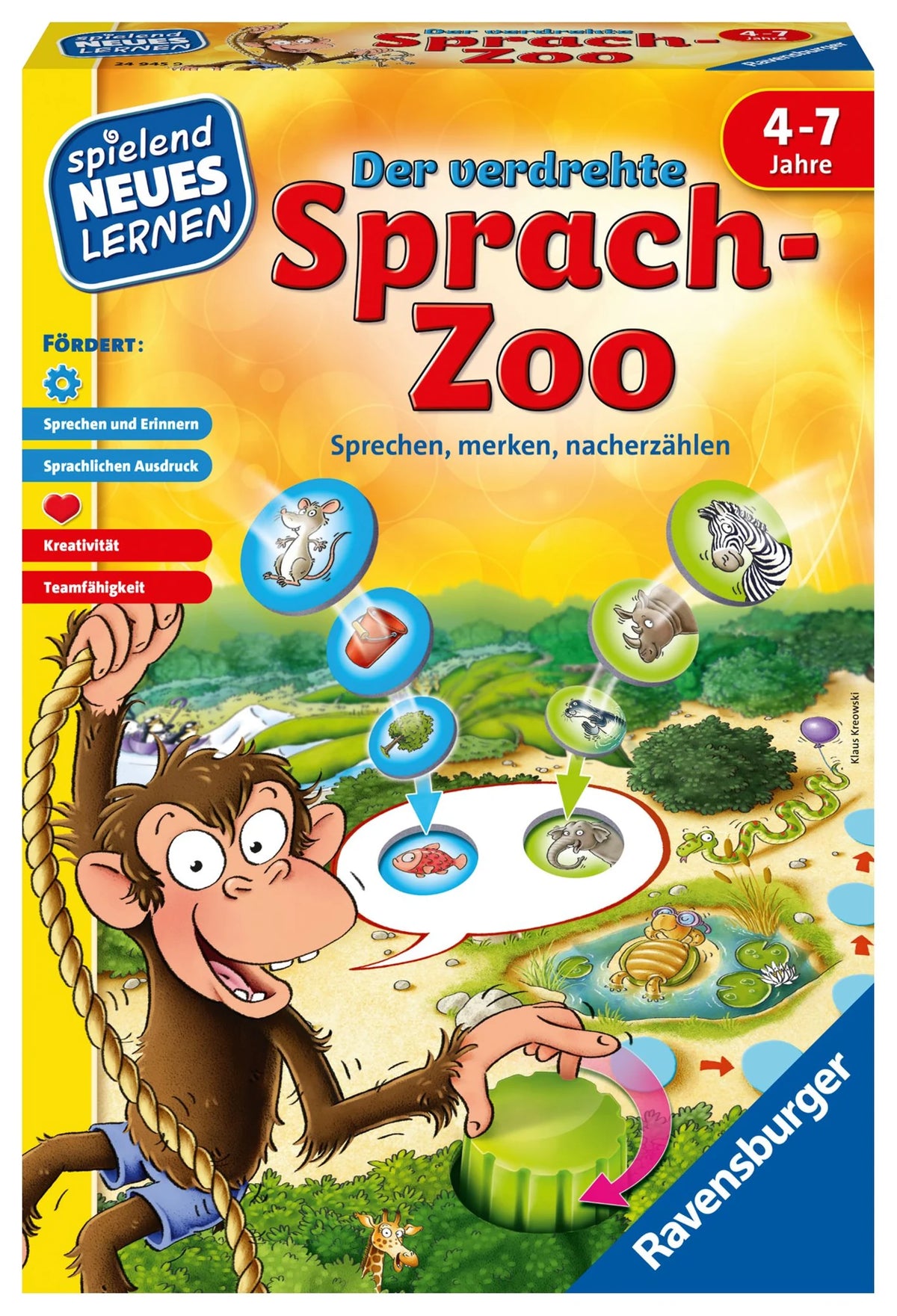Kinderspiel: Der verdrehte Sprach-Zoo - Kinderspiel ab 4 Jahre