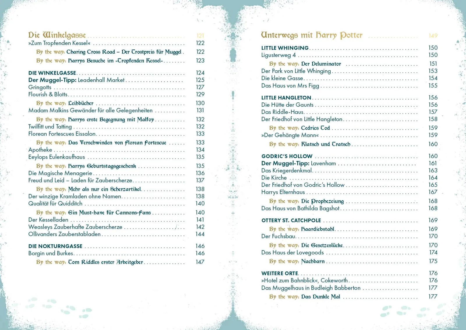 Innenansicht von 'Der verrückteste Reiseführer für Potter-Fans' - Taschenbuch