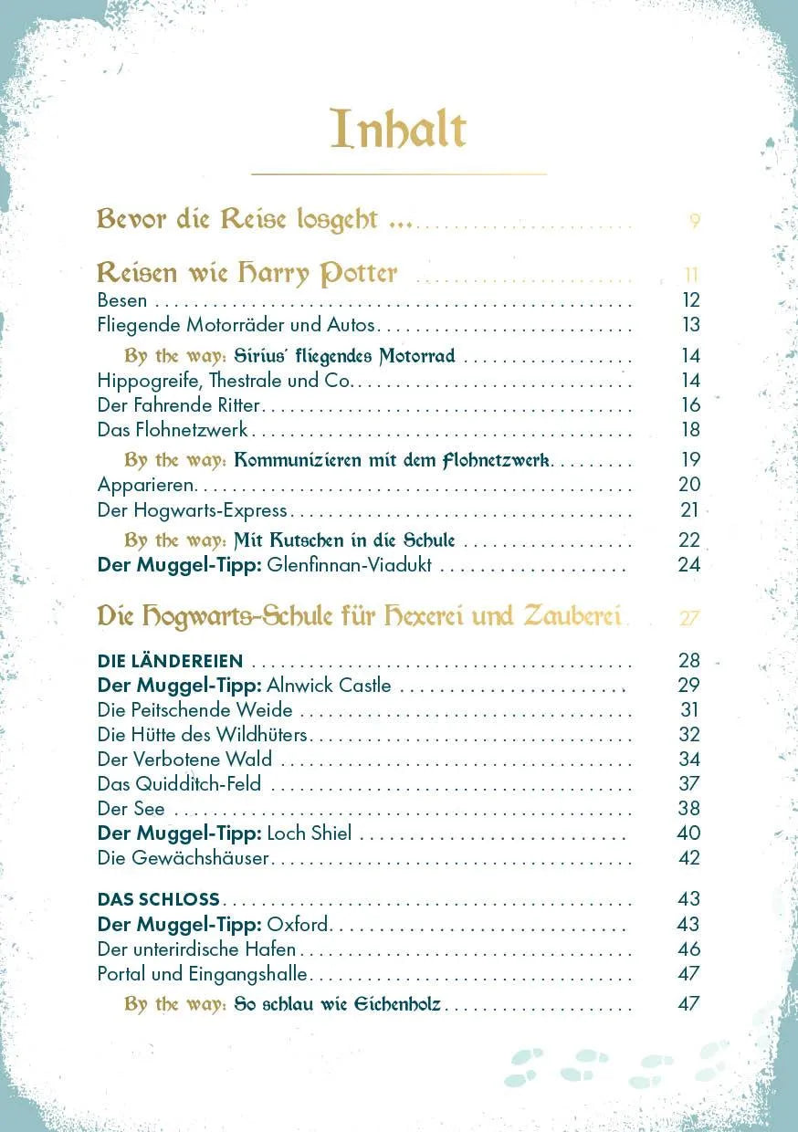 Innenansicht von 'Der verrückteste Reiseführer für Potter-Fans' - Taschenbuch