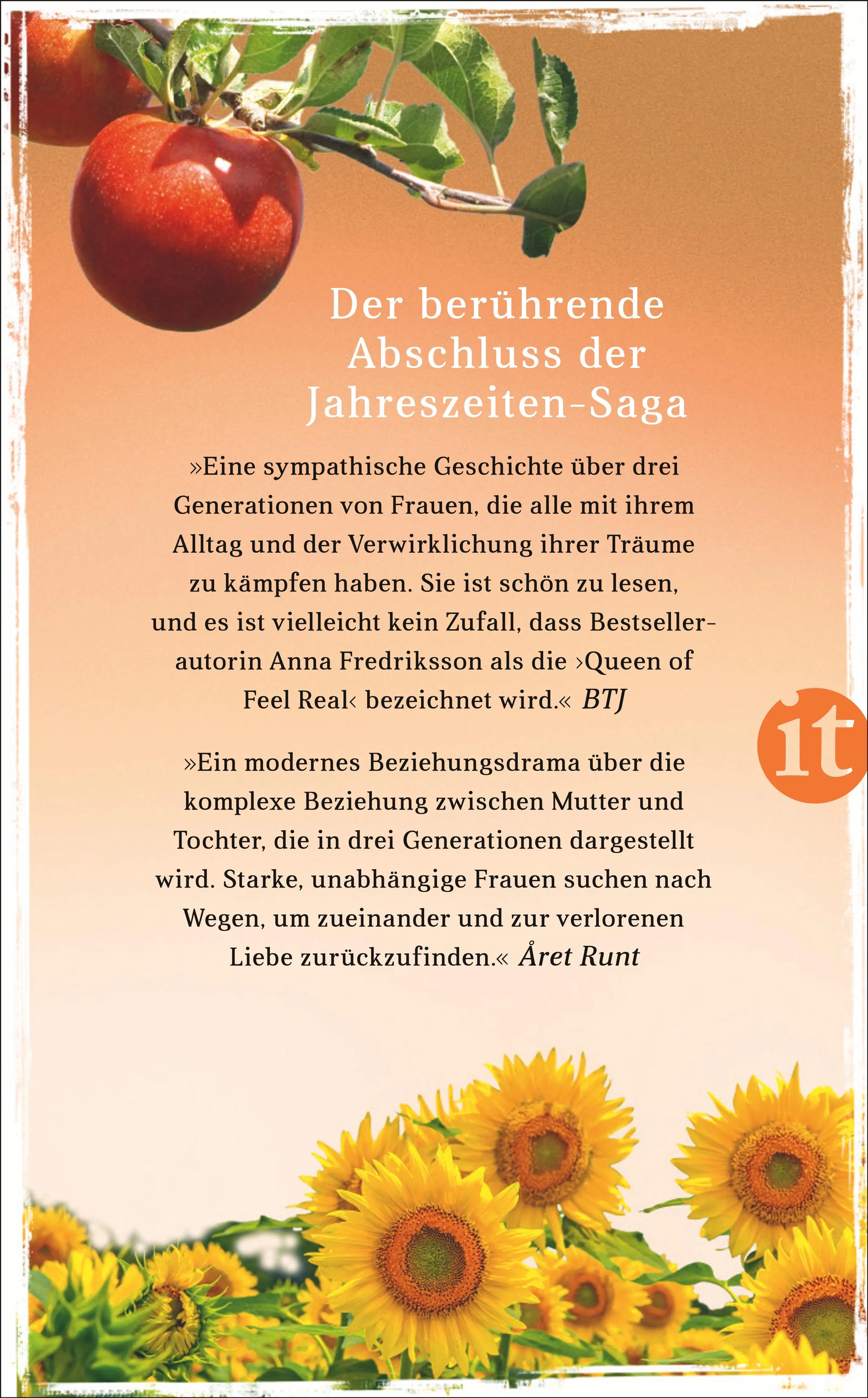 Buchrückseite von 'Der Weg ins Apfelreich' mit Klappentext - Taschenbuch