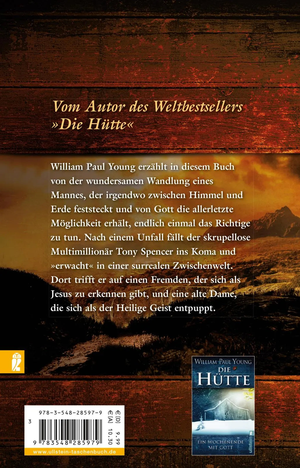 Buchrückseite von 'Der Weg' mit Klappentext - Taschenbuch