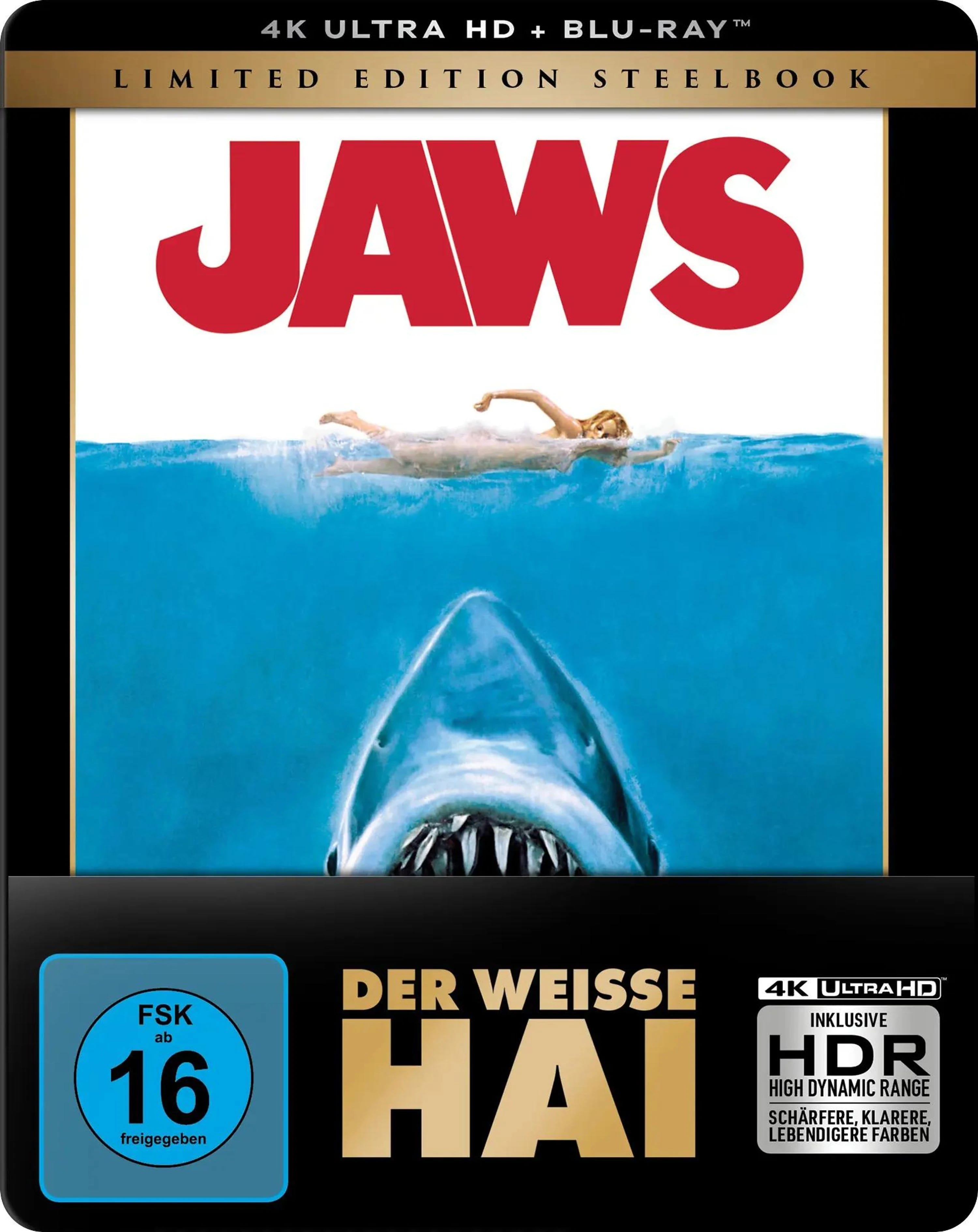 4K UHD Blu-ray-Cover: Der weiße Hai Steelbook