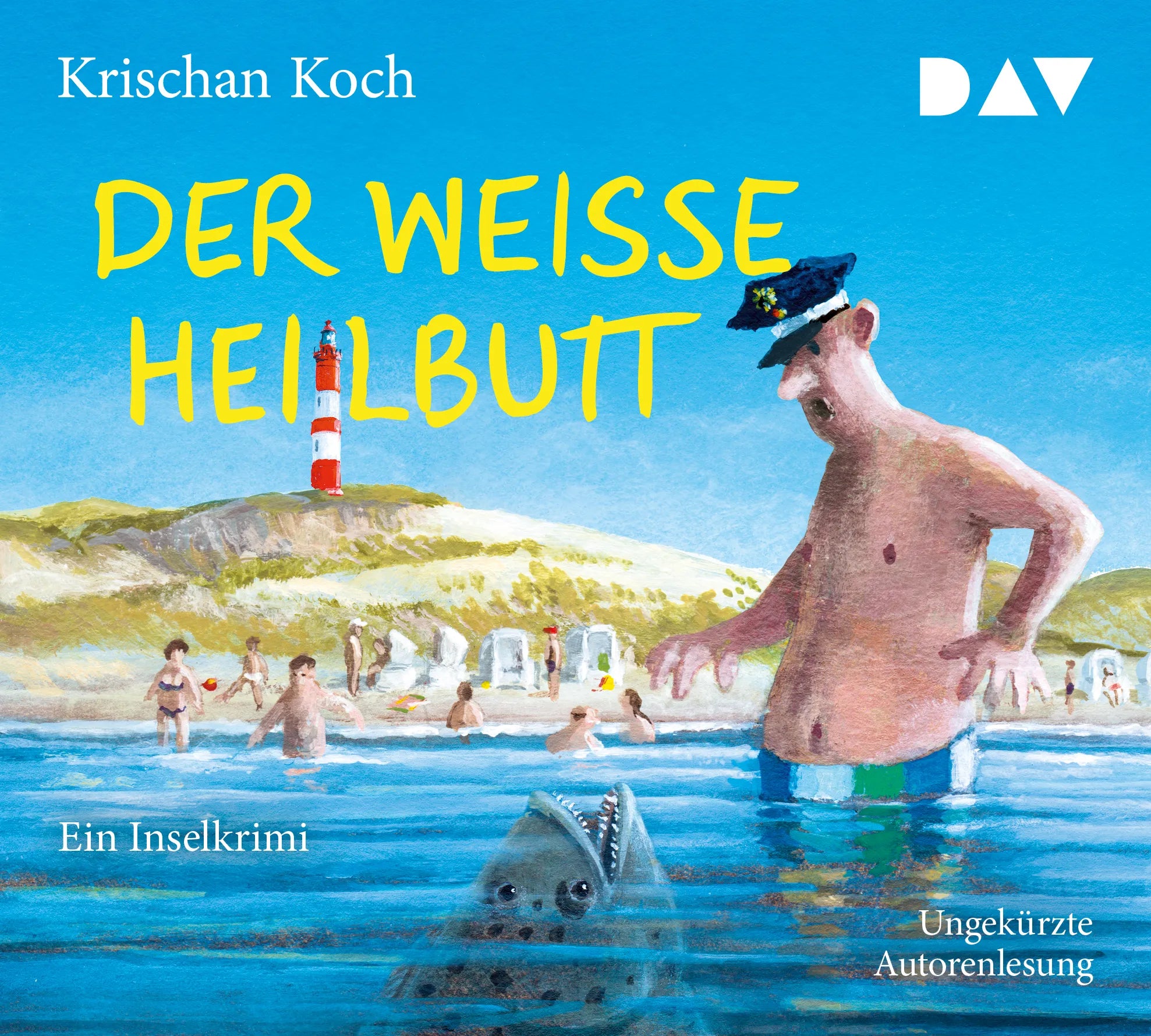 Buchcover von 'Der weiße Heilbutt. Ein Inselkrimi' - Hörbuch (CD) von Krischan Koch