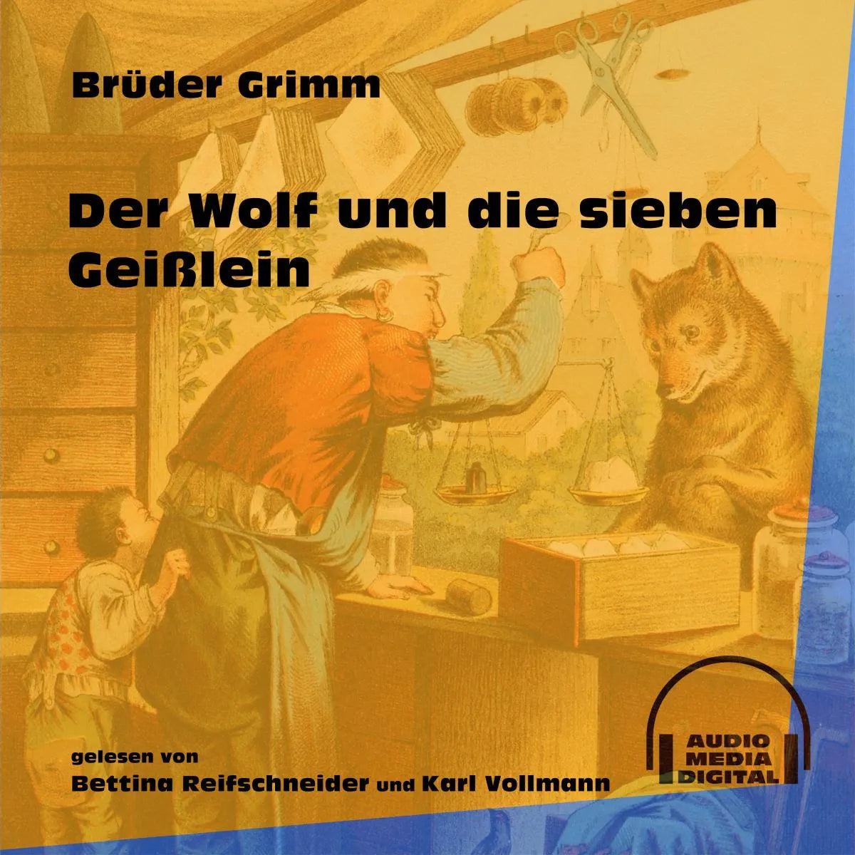 Cover: Der Wolf und die sieben Geißlein (Hörbuch Download) von Brüder Grimm