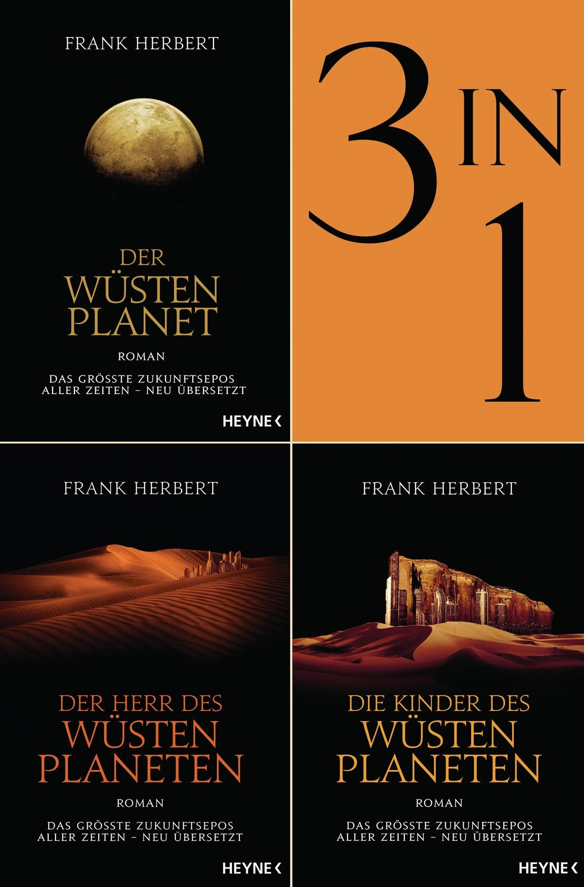 Cover: Der Wüstenplanet Band 1-3: Der Wüstenplanet / Der Herr des Wüstenplaneten / Die Kinder des Wüstenplaneten (E-Book) von Frank Herbert