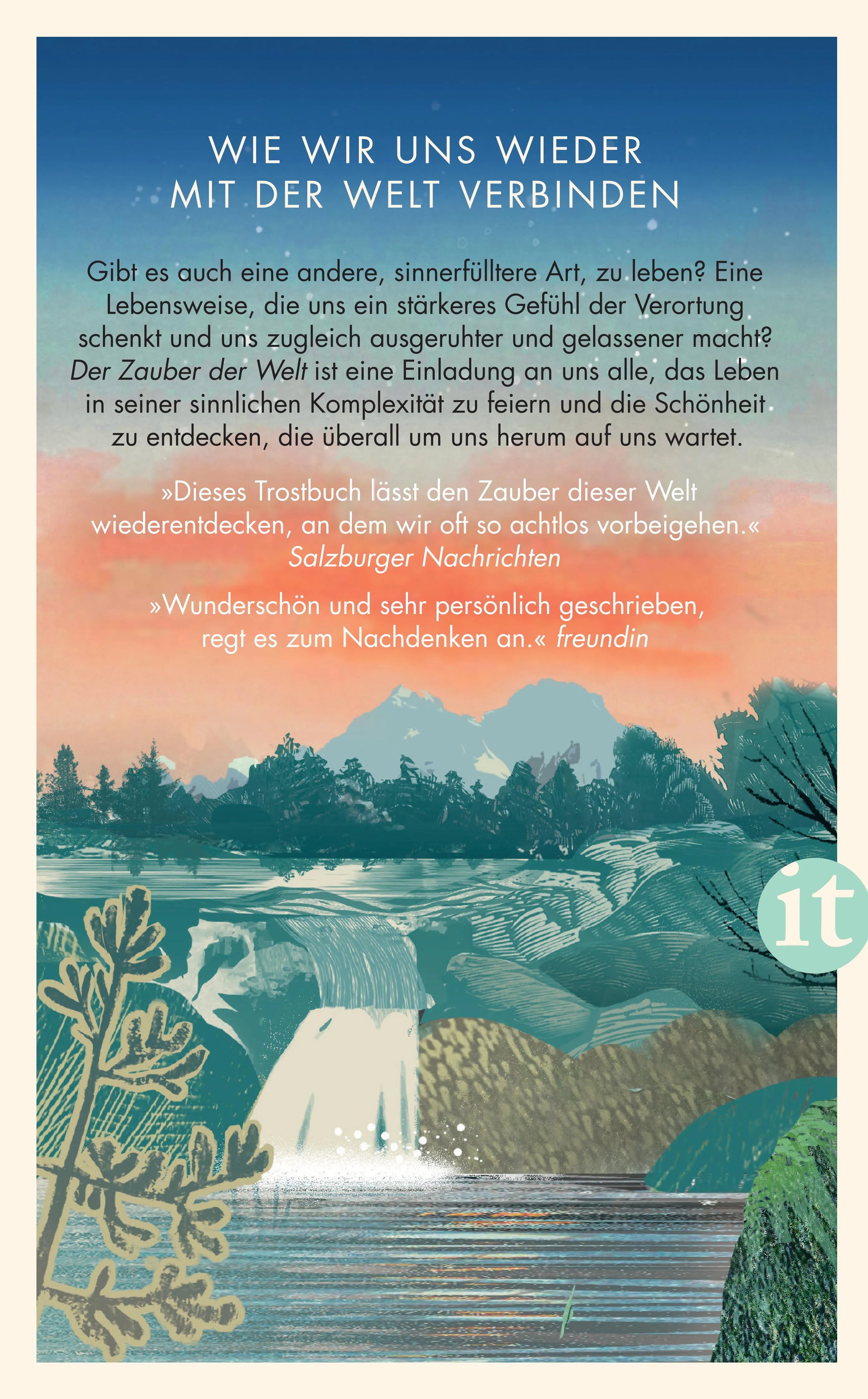 Buchrückseite von 'Der Zauber der Welt' mit Klappentext - Taschenbuch