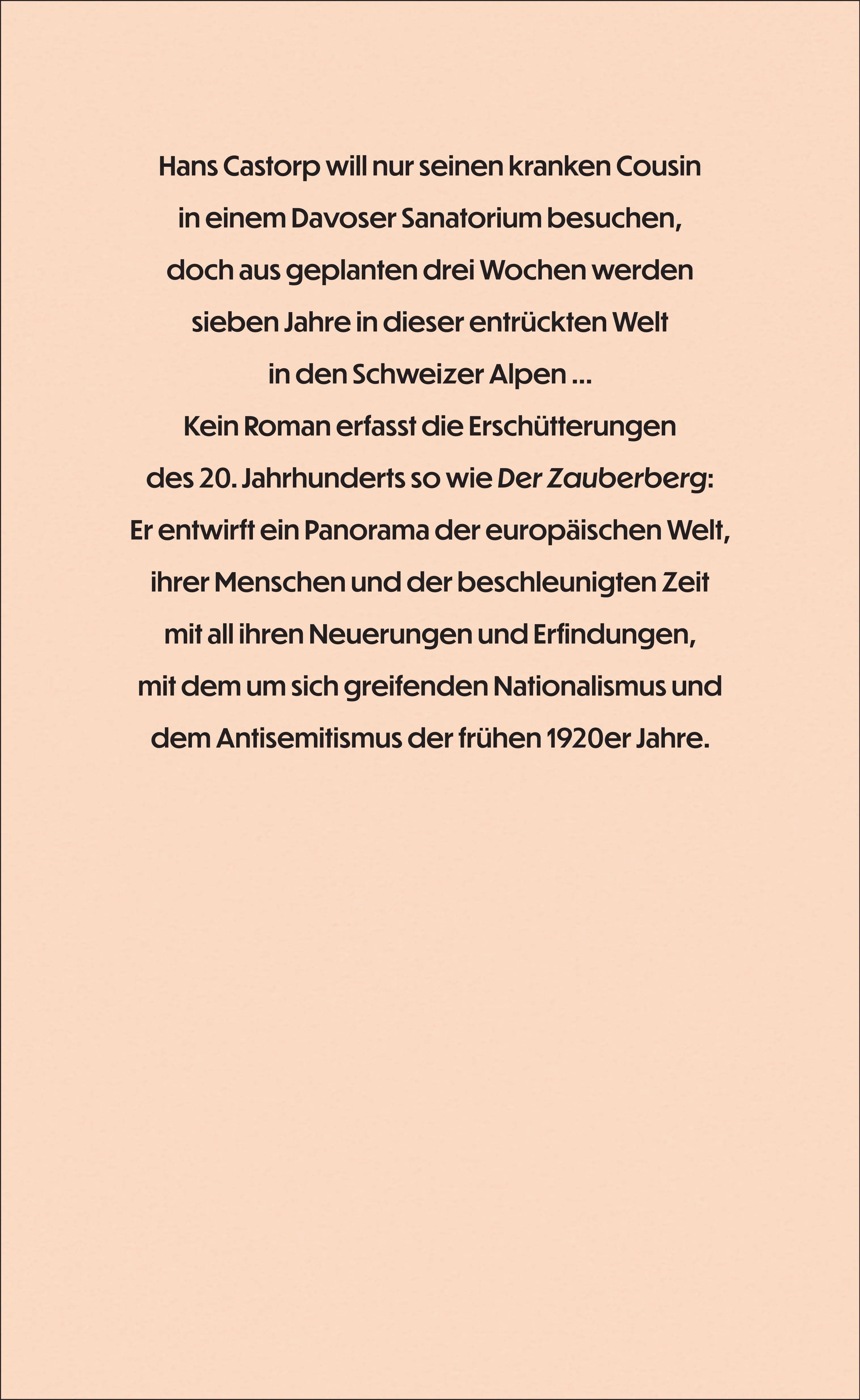 Rückseite: Der Zauberberg (Hardcover)